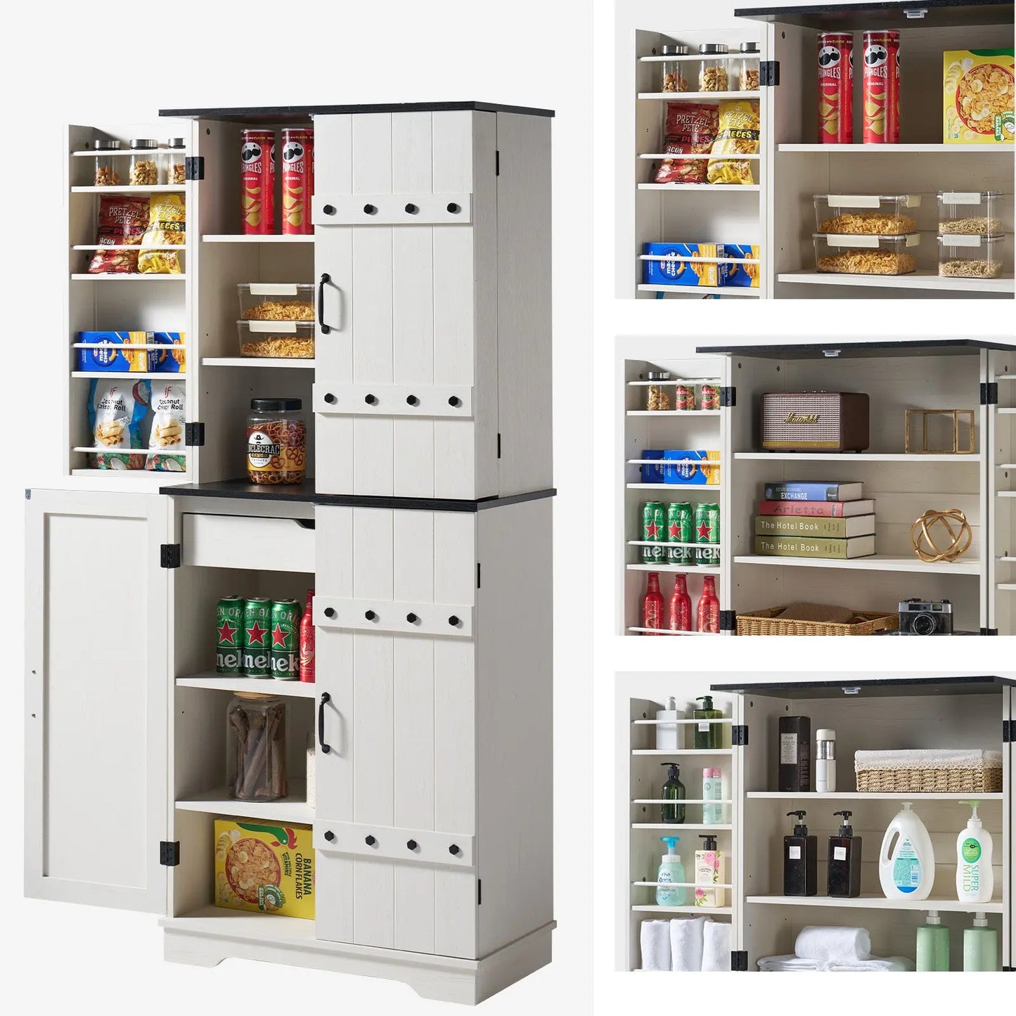 CKS004 Jasper Kitchen Pantry Rustic White