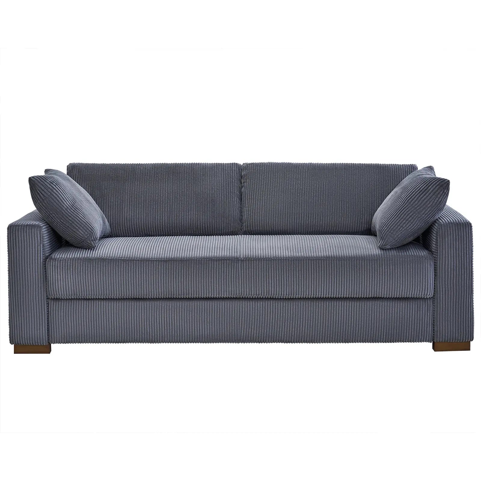 AMERLIFE Juno Sofa Modern 3 Seater Corduroy Upholstered Comfy Couch Corduroy Grey