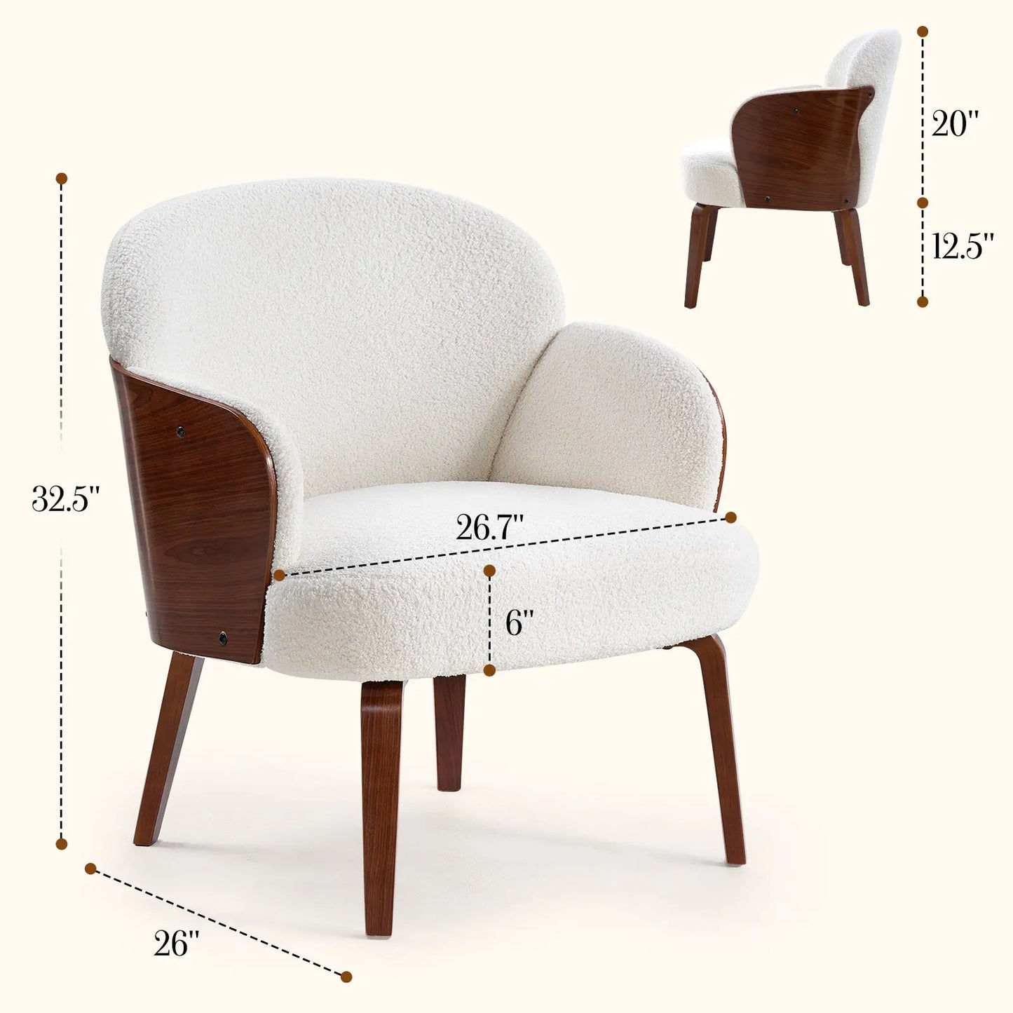 SSC009 Kove Armchair White