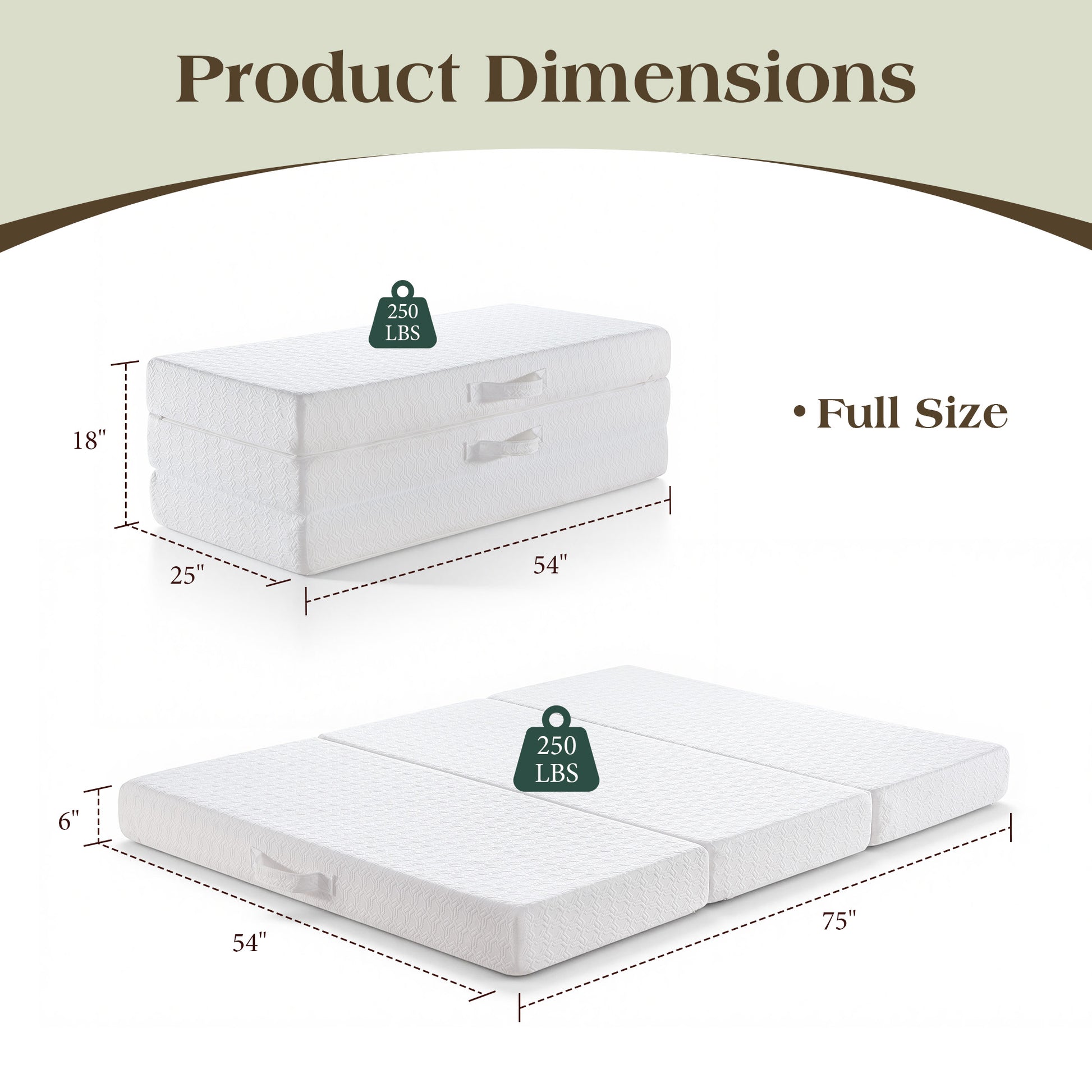 Fold Memory Foam Mattress Amerlife Full