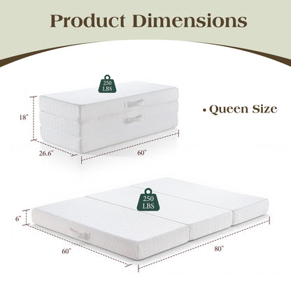 Fold Memory Foam Mattress Amerlife Queen