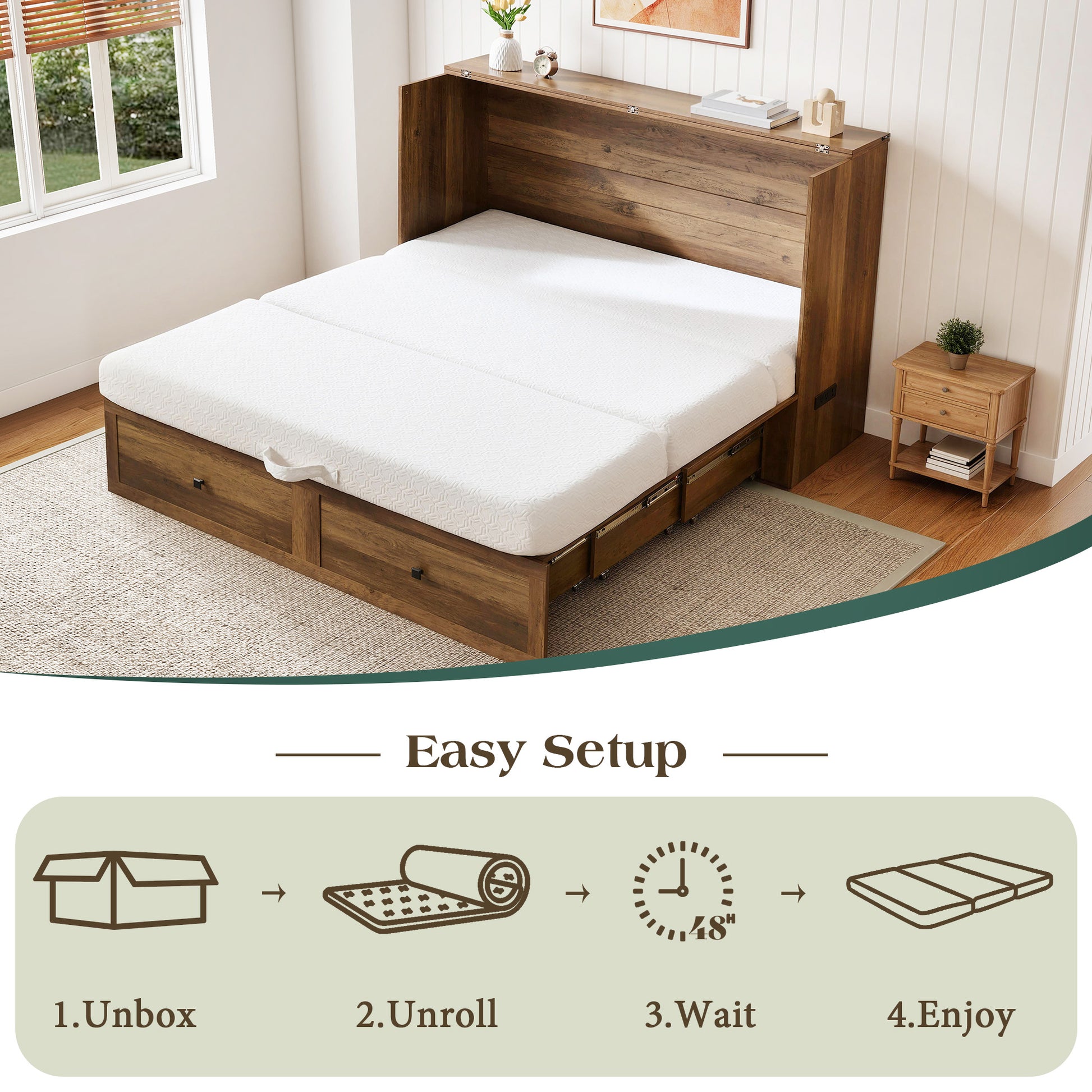 Fold Memory Foam Mattress Amerlife Queen