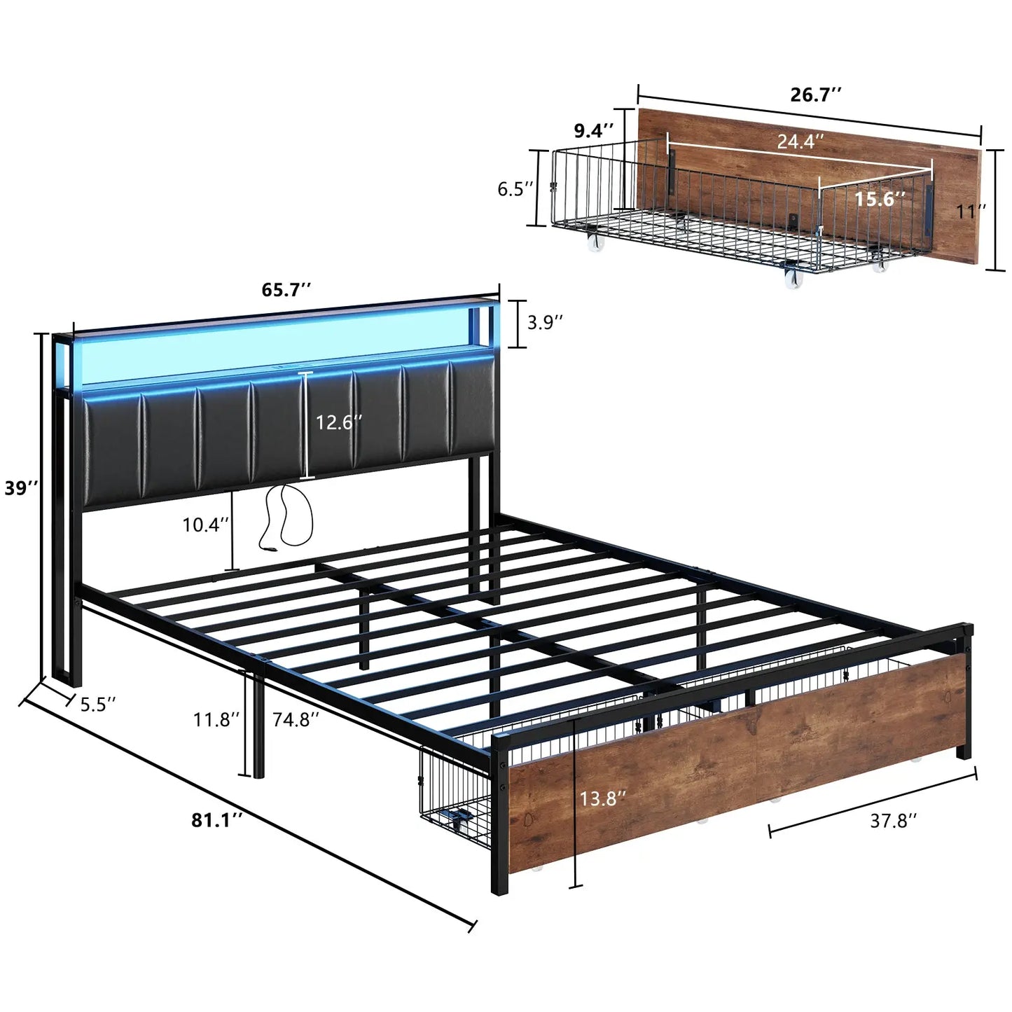 Martinez Full Storage Bed