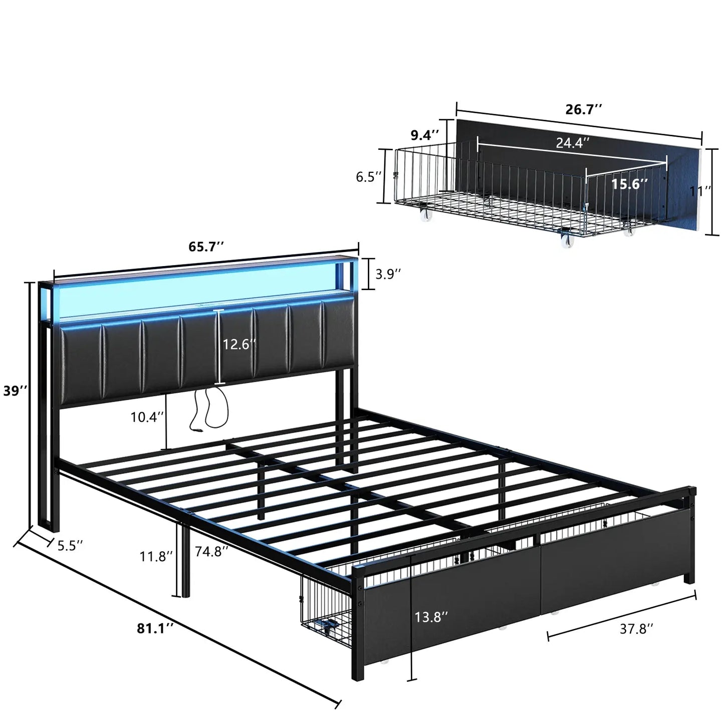 Martinez Full Storage Bed