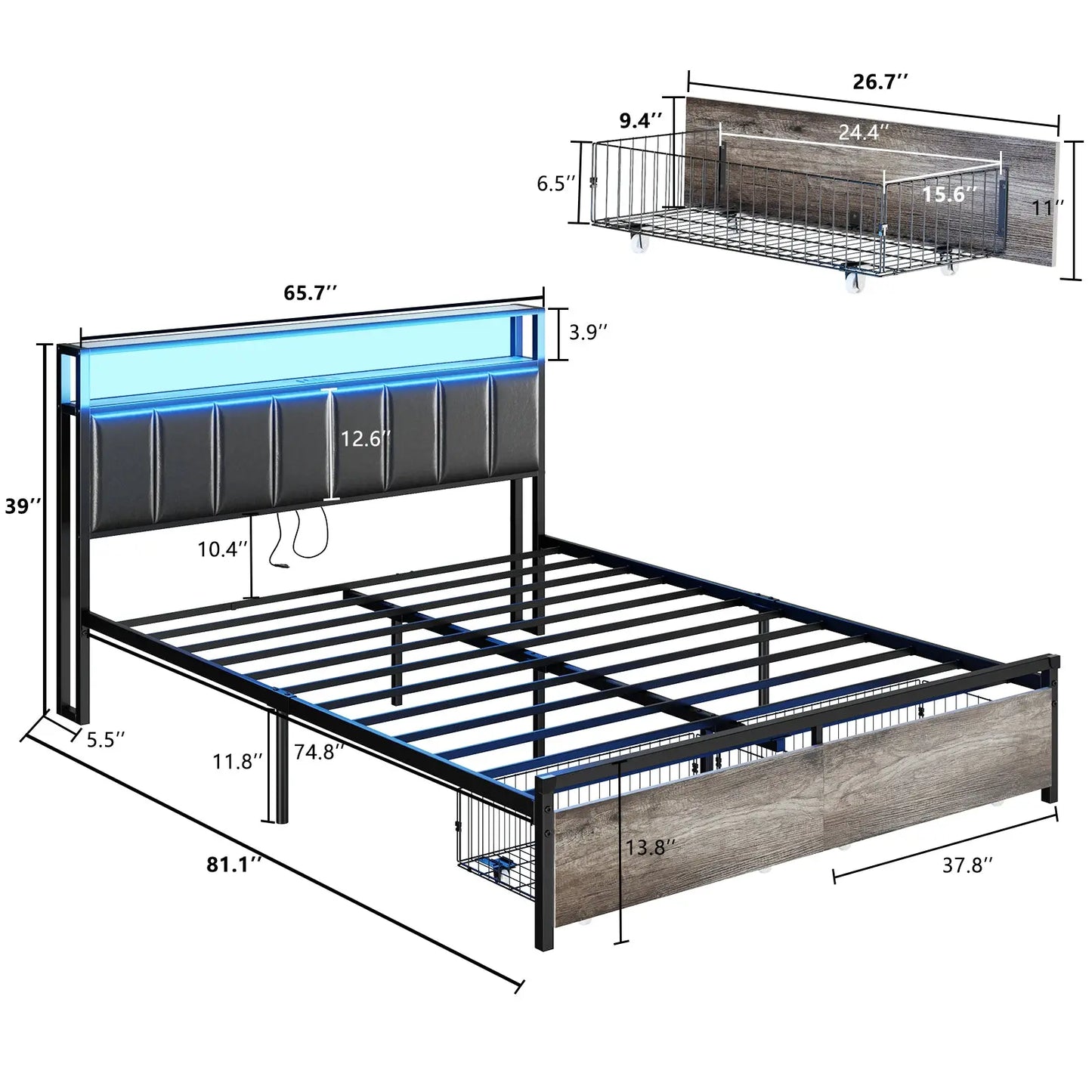 Martinez Full Storage Bed