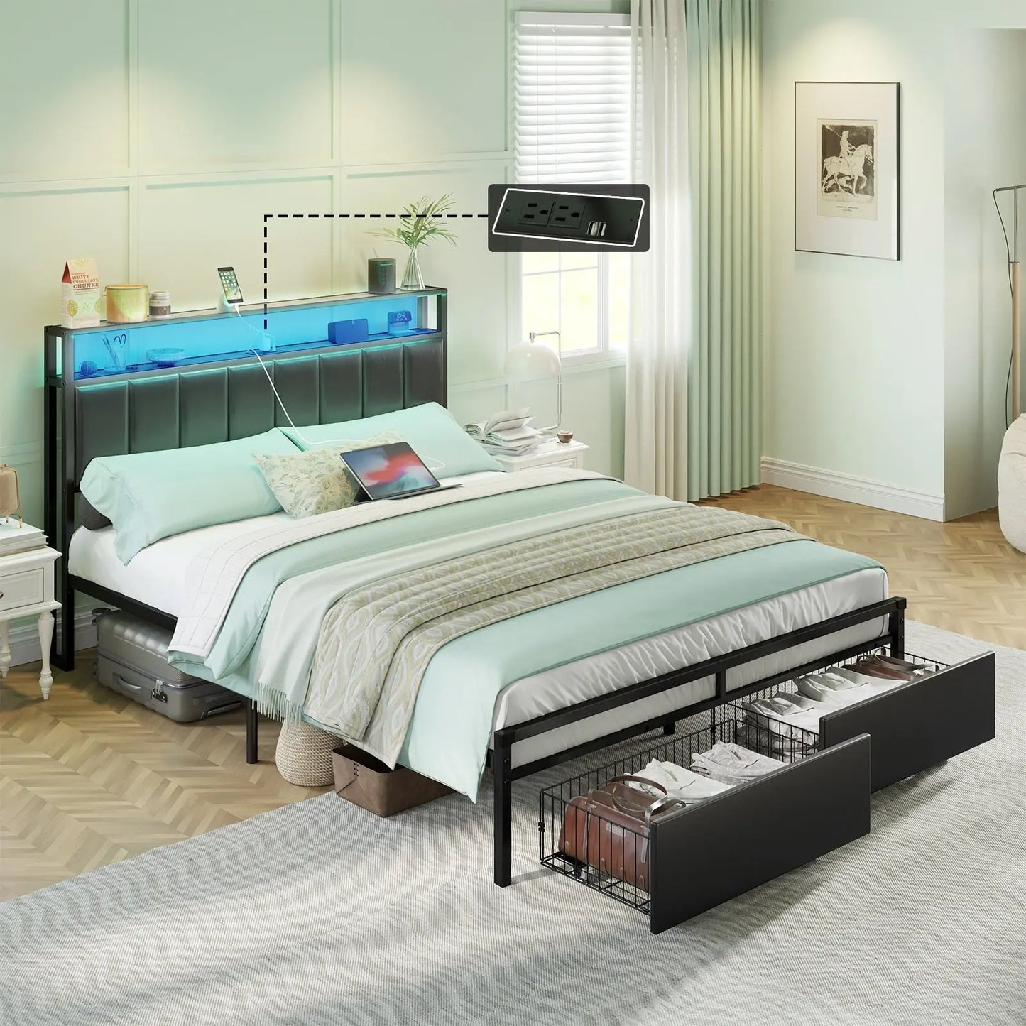 Martinez King Storage Bed