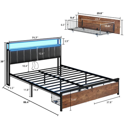 Martinez Queen Storage Bed