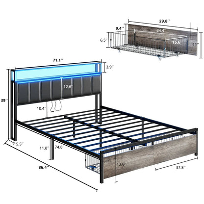 Martinez Queen Storage Bed