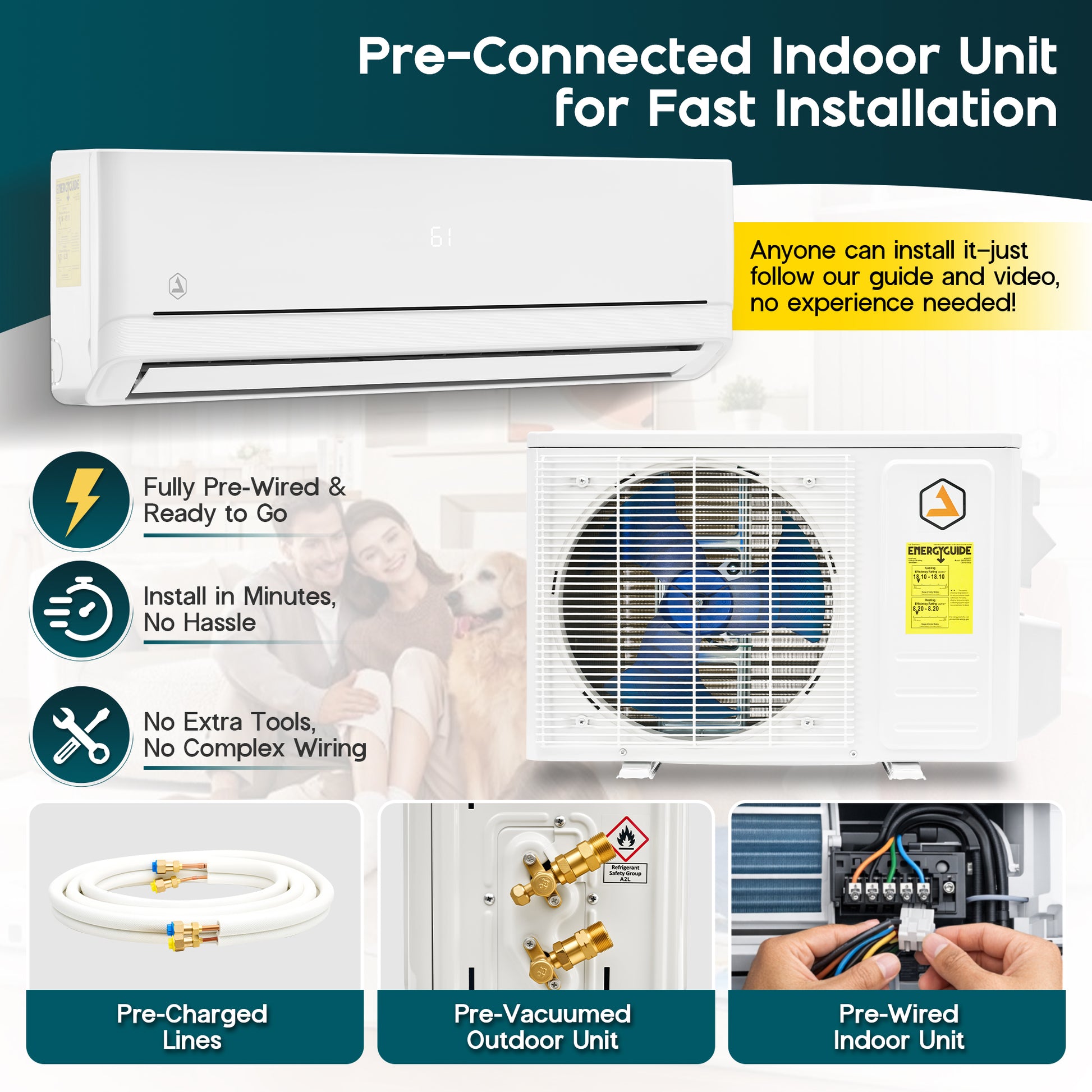 DIY Mini Split AC System Amerlife 115V