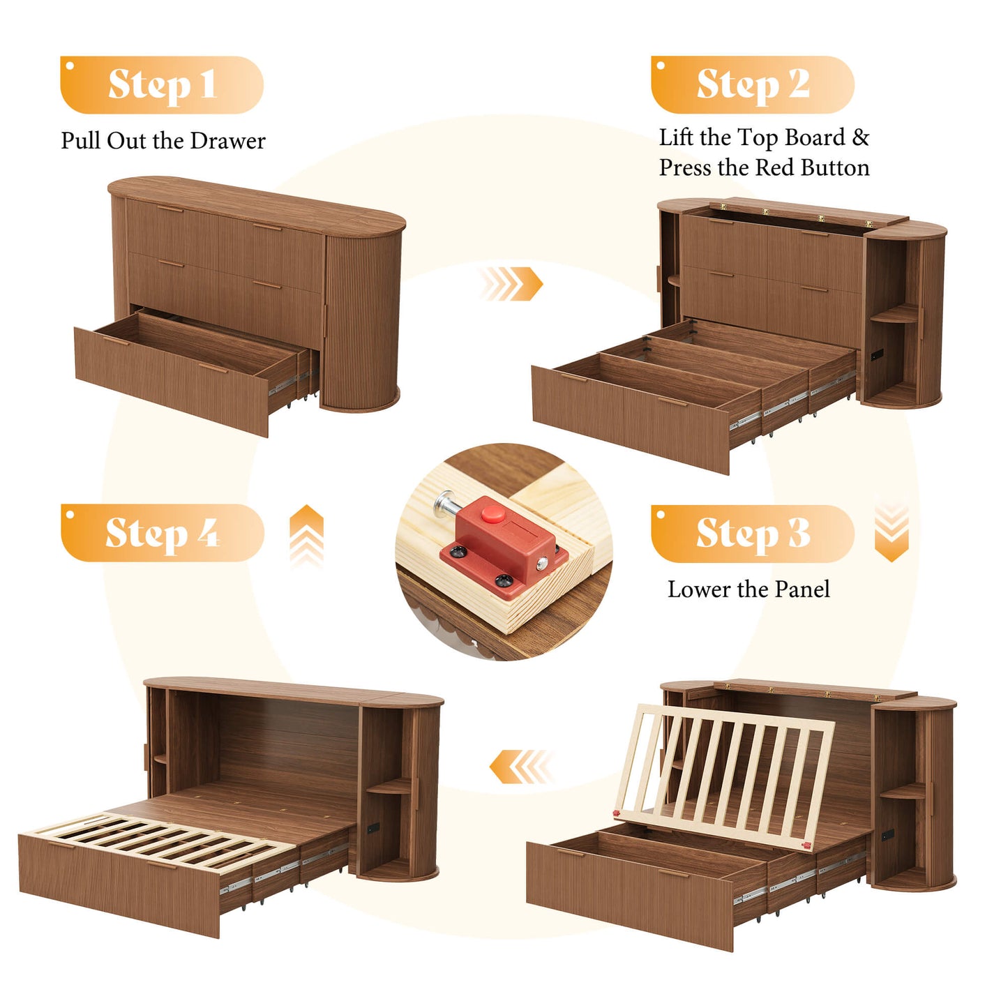 Fluturo Storage Murphy Bed
