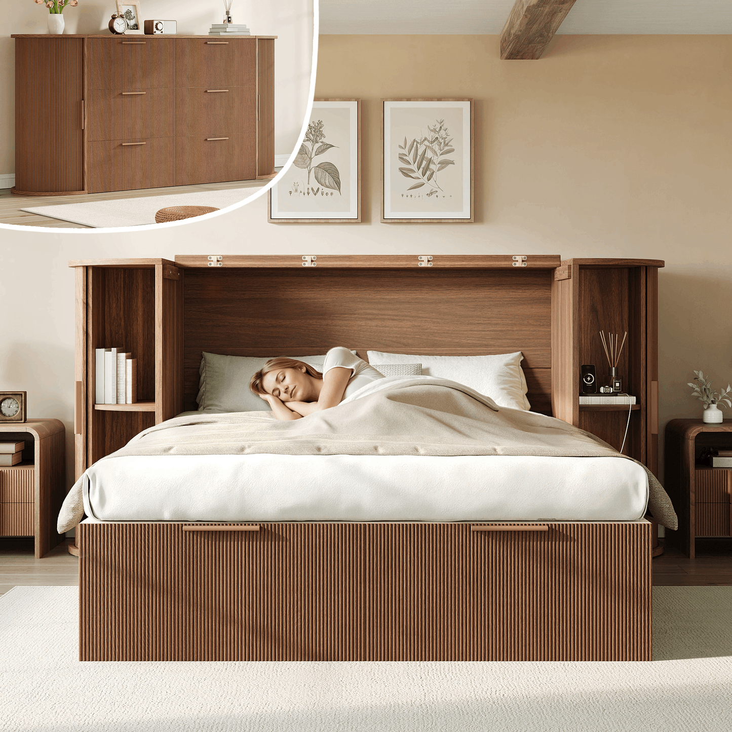 Fluturo Storage Murphy Bed