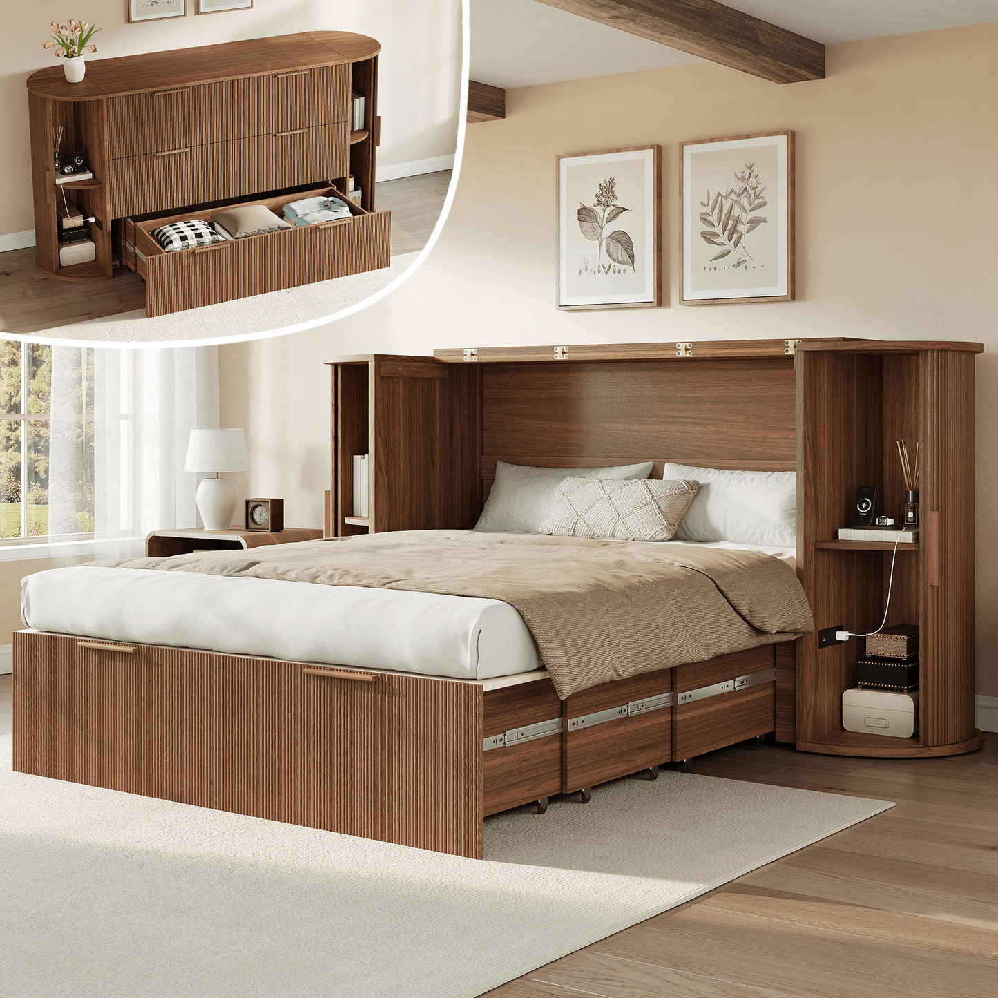 Fluturo Storage Murphy Bed