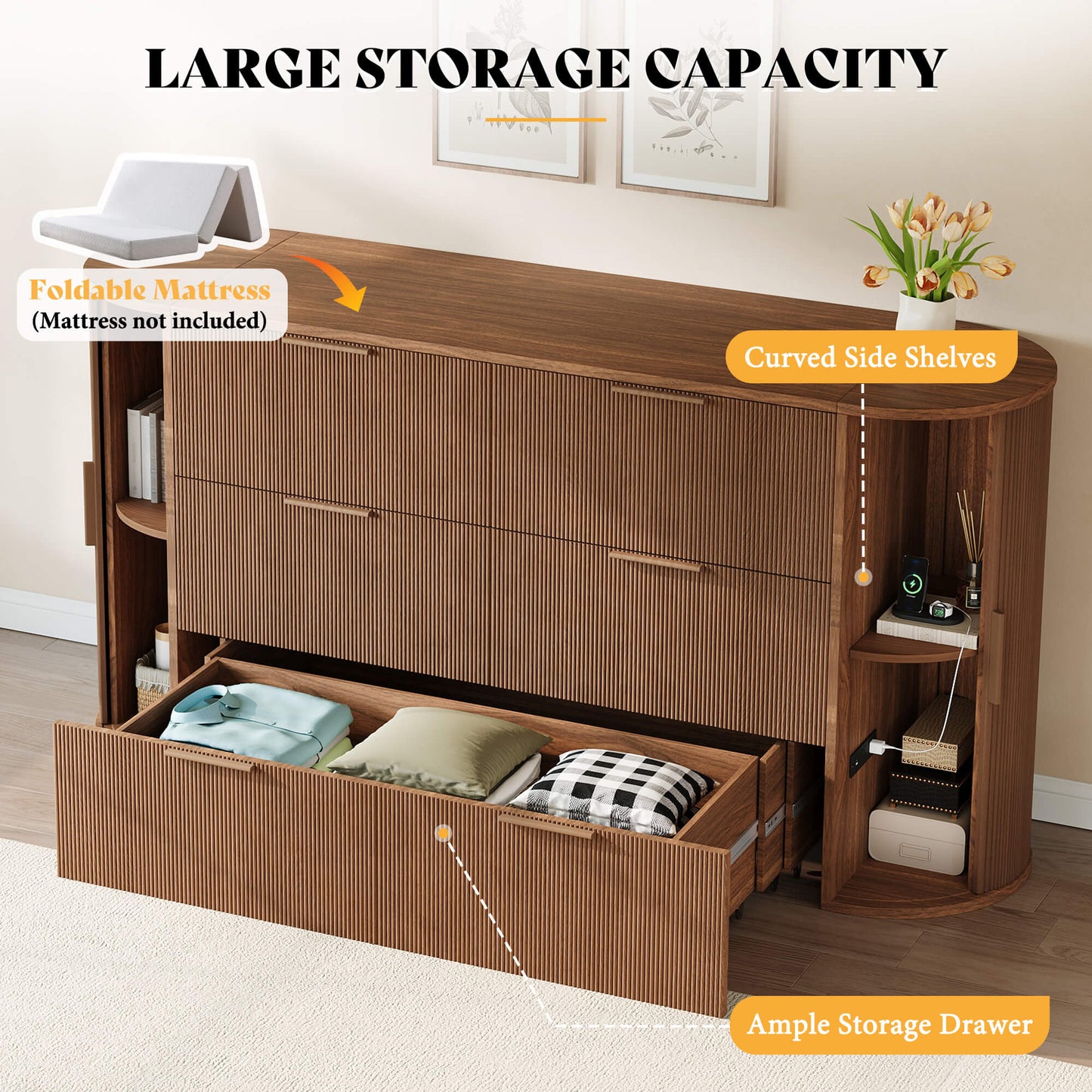 Fluturo Storage Murphy Bed