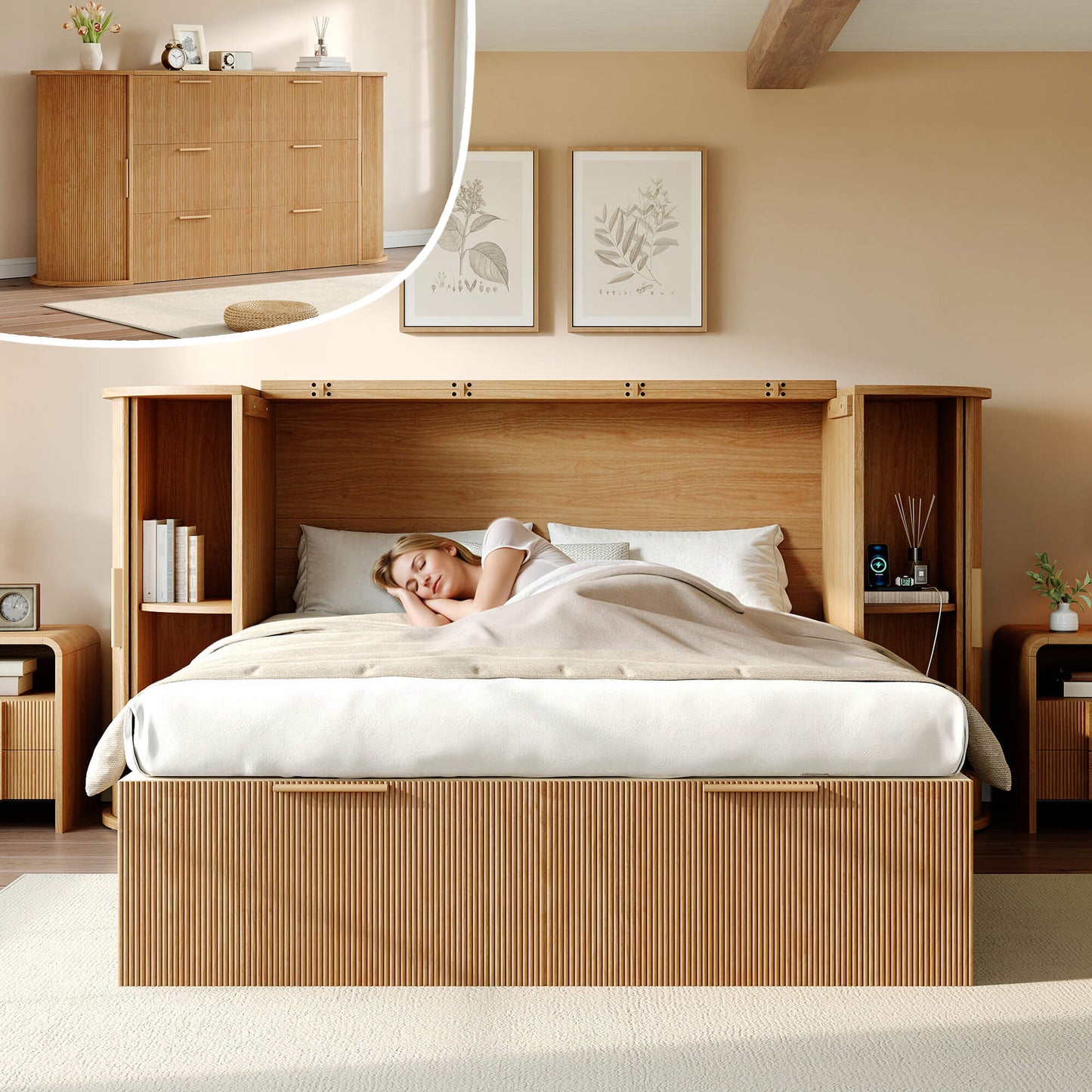 Fluturo Storage Murphy Bed