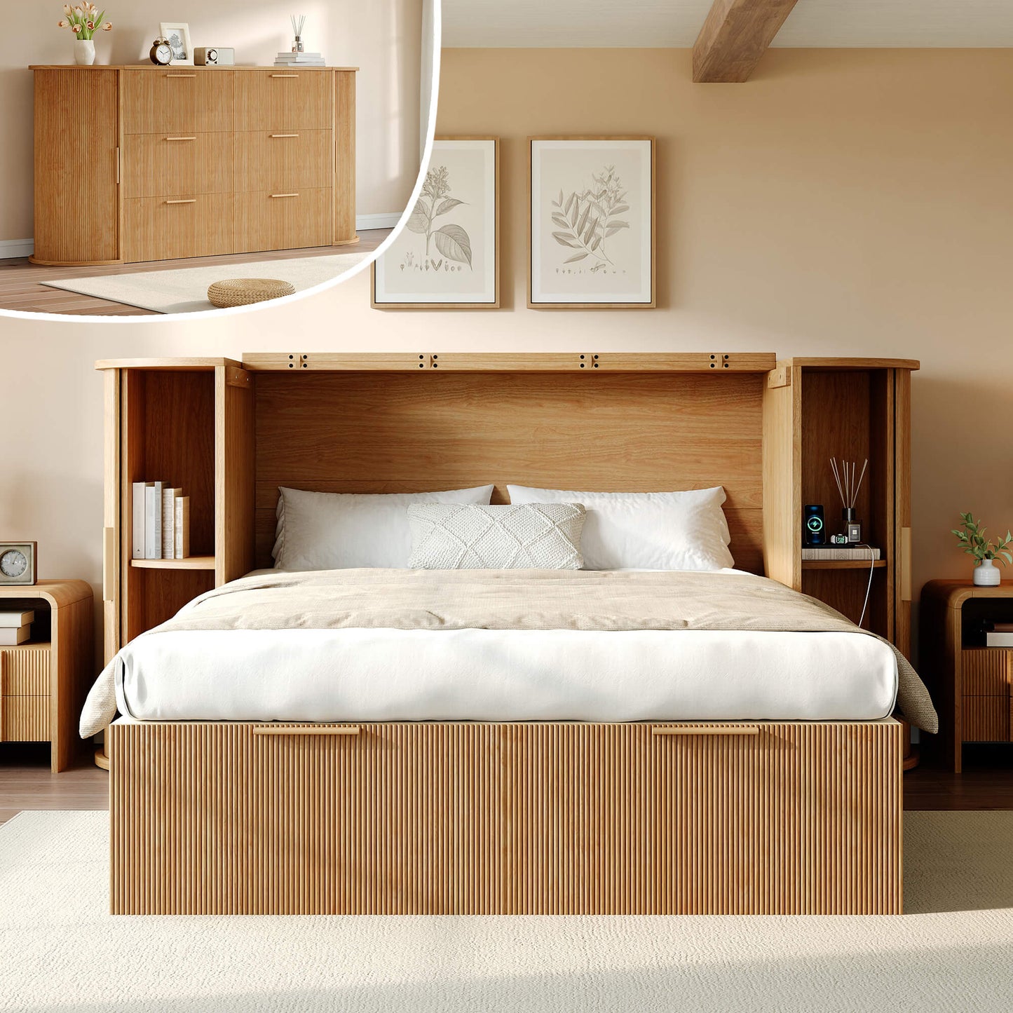 Fluturo Storage Murphy Bed