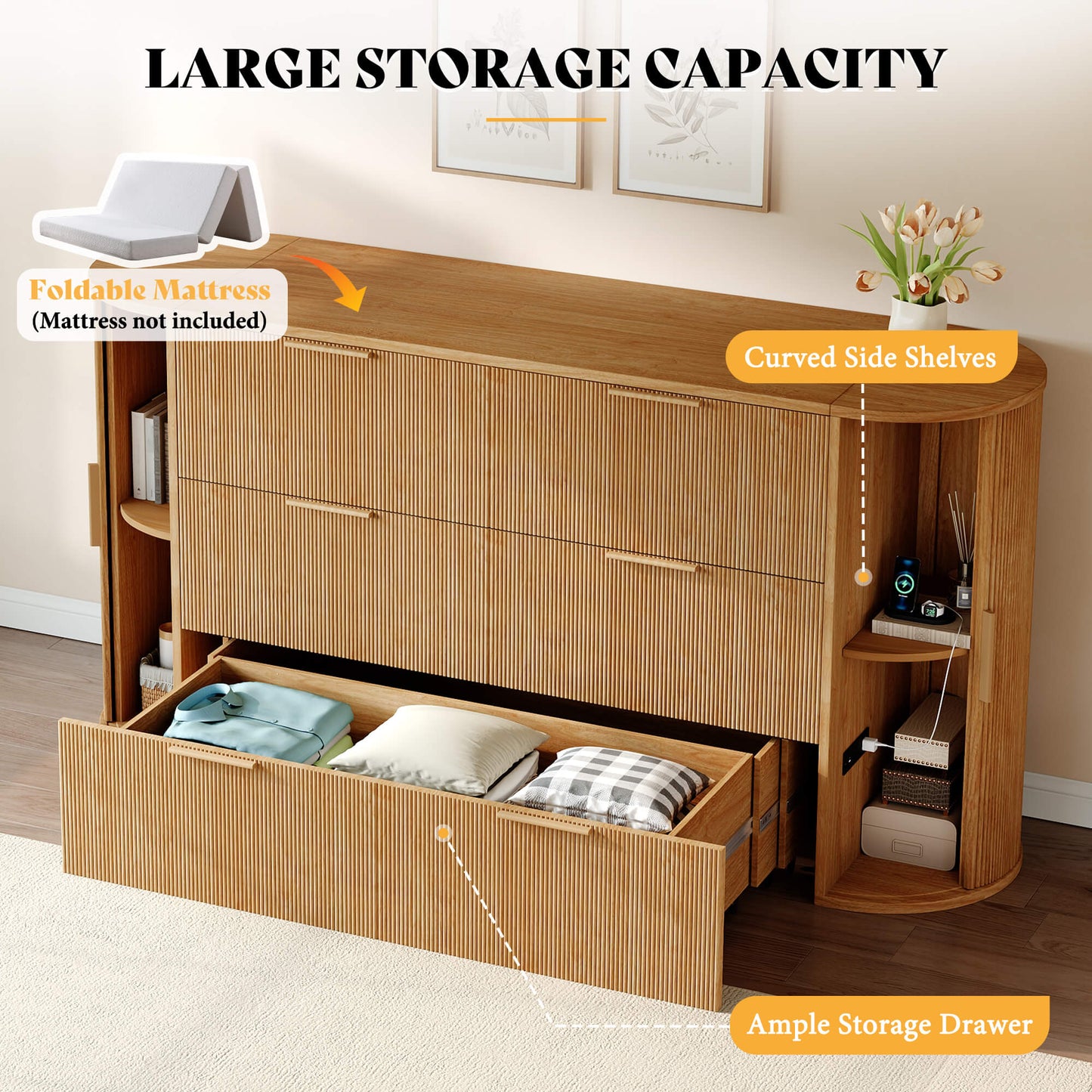 Fluturo Storage Murphy Bed