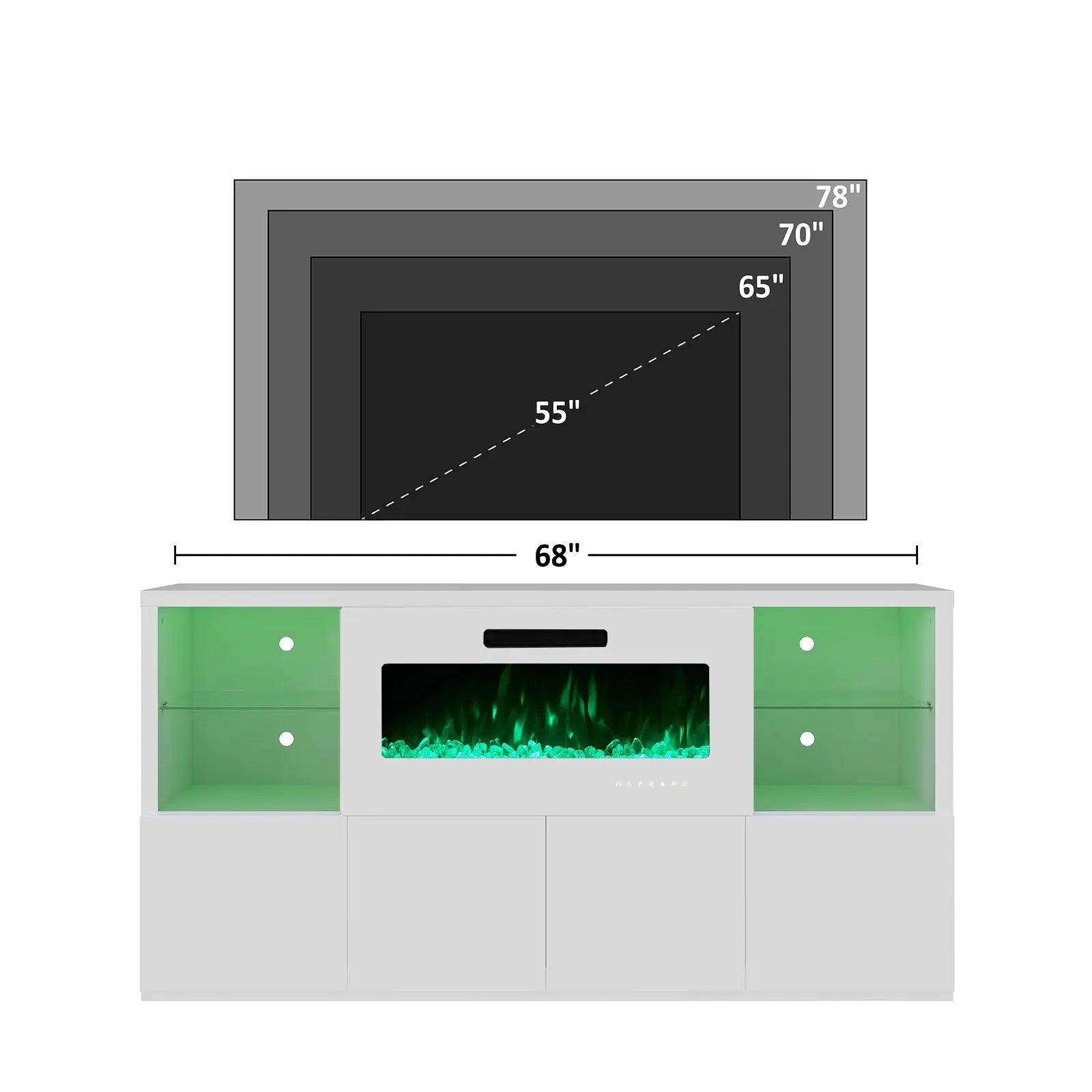 Nebula / 68 Inch / All White