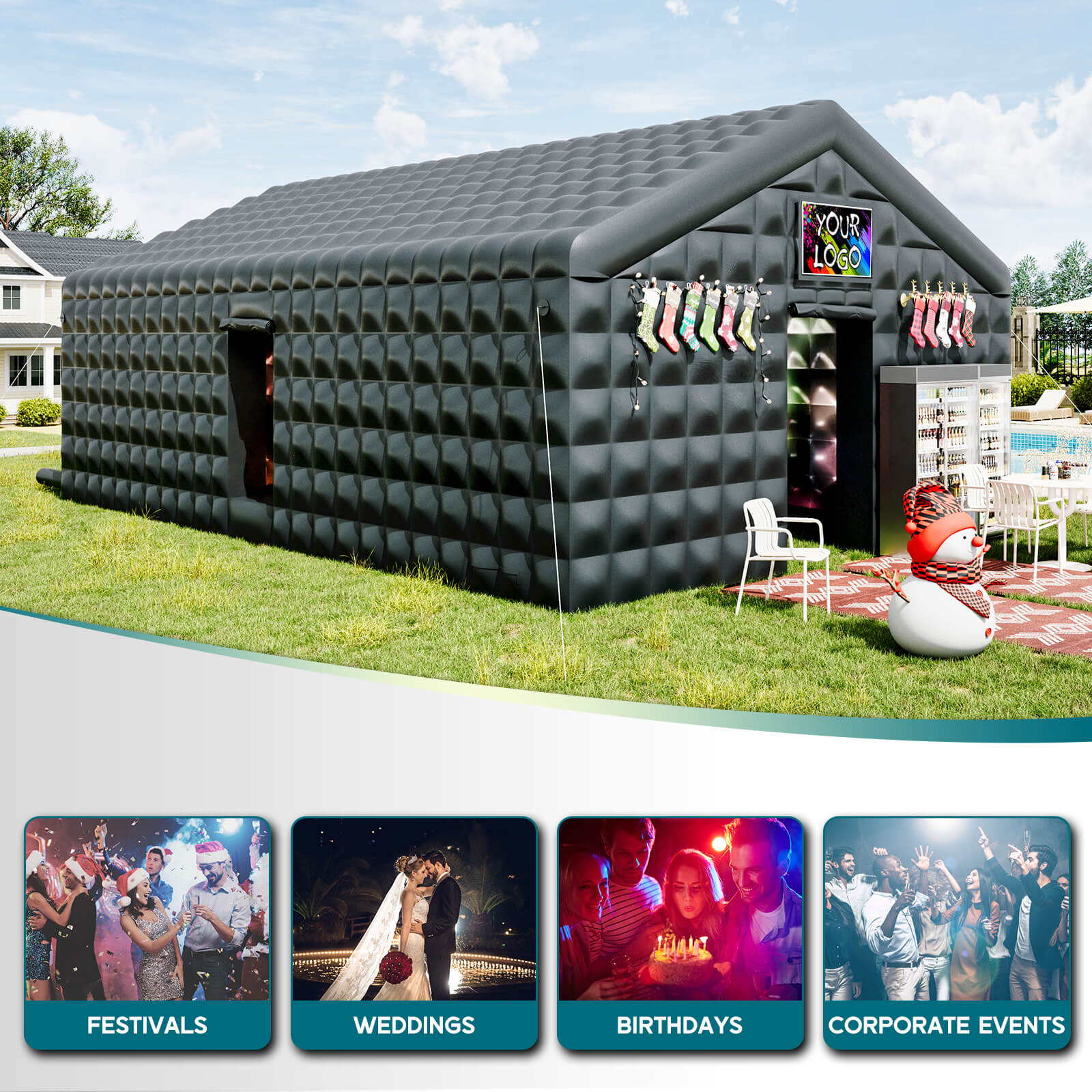 PartyMax Inflatable Night Club Tent - Amerlife -  30-20-14-FT