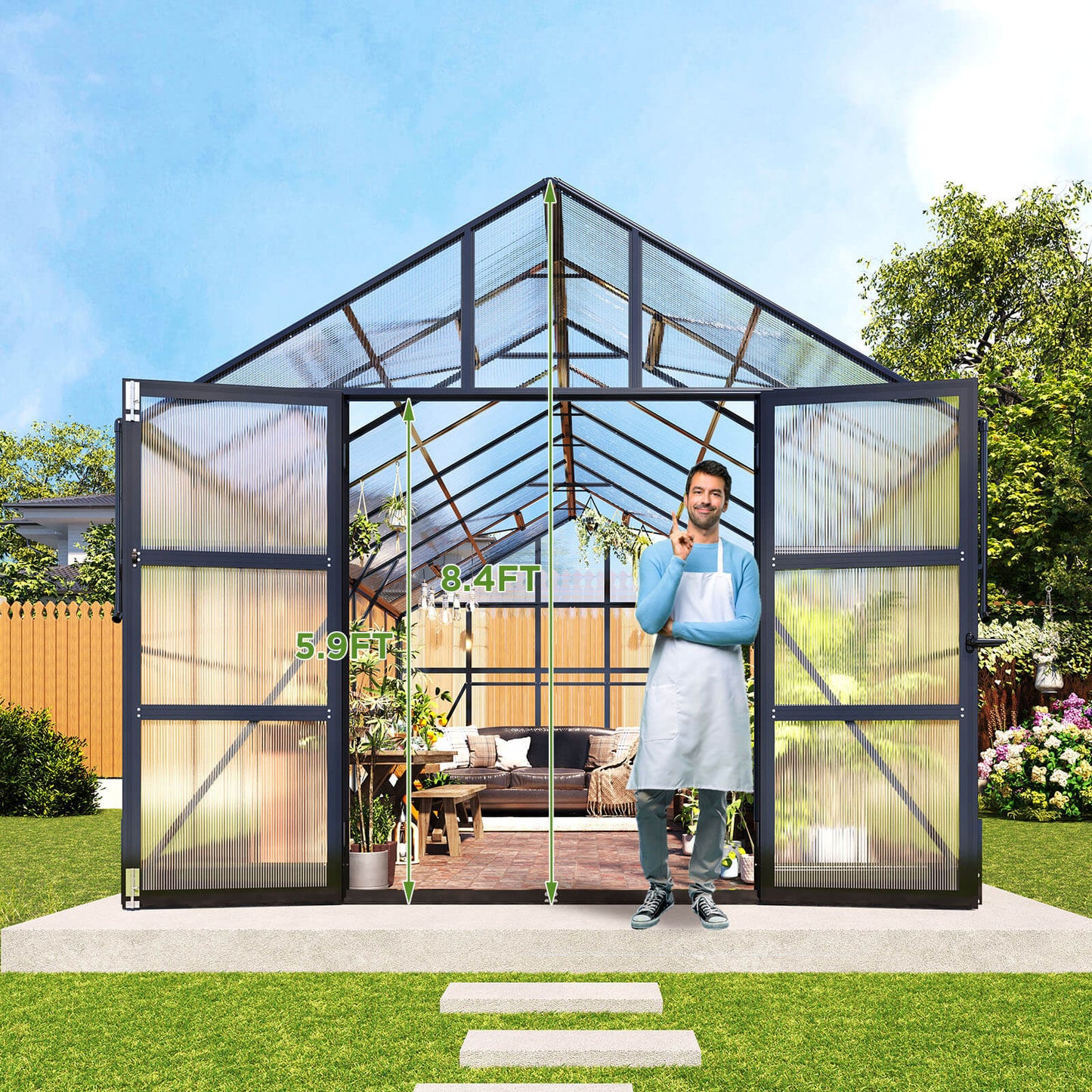 Hulky Greenhouse - AmerlifeOutdoor-Hulky Greenhouse 10x12-YPG206-Amerlife