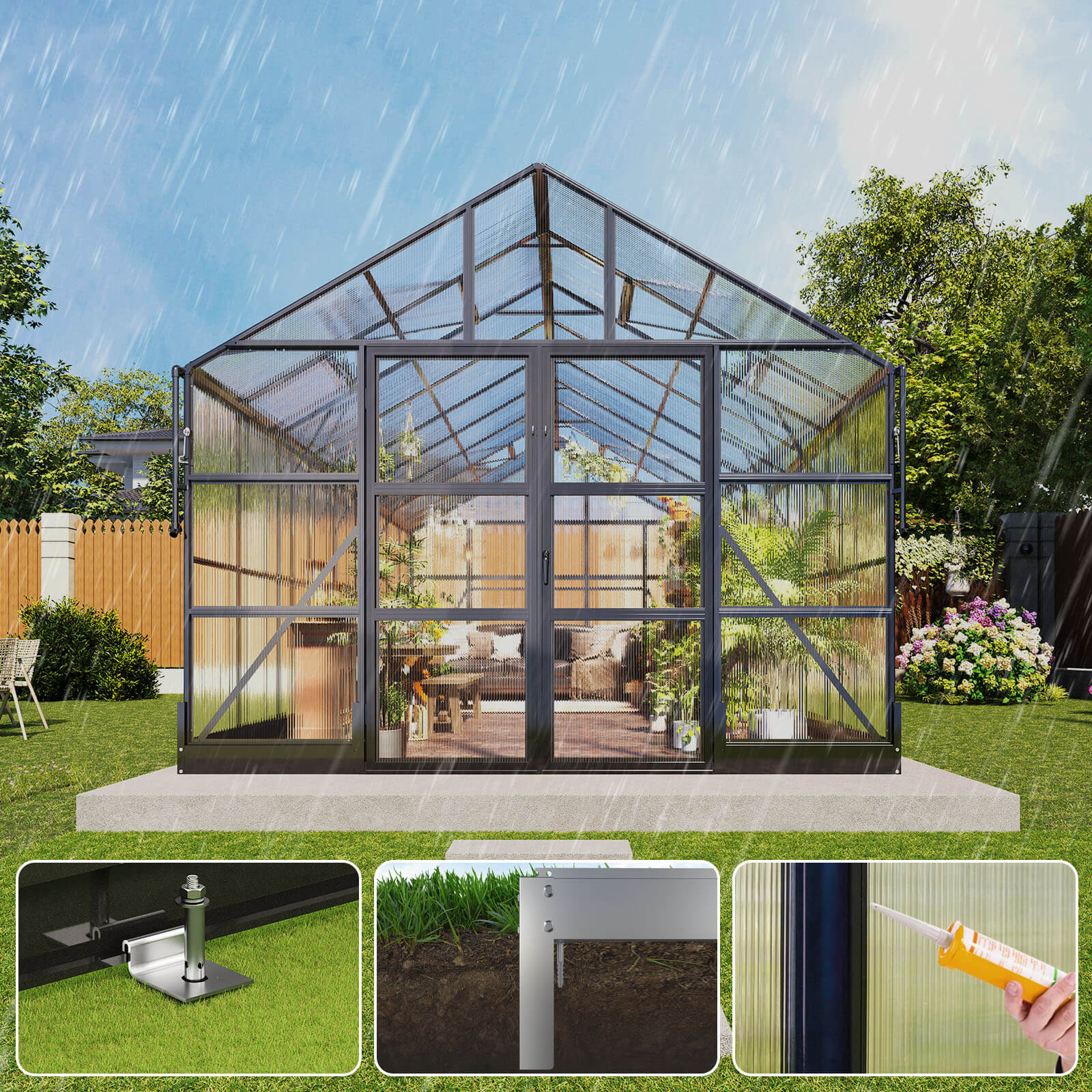 Hulky Greenhouse - AmerlifeOutdoor-Hulky Greenhouse 10x12-YPG206-Amerlife