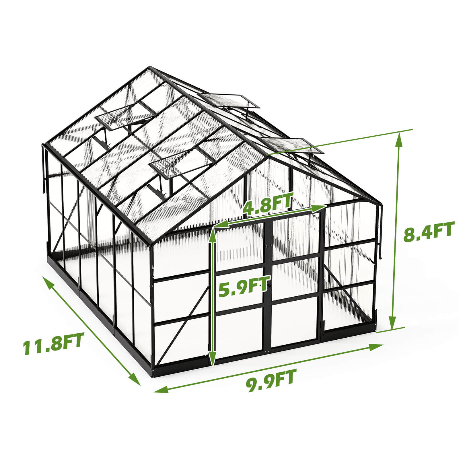 Hulky Greenhouse - AmerlifeOutdoor-Hulky Greenhouse 10x12-YPG206-Amerlife