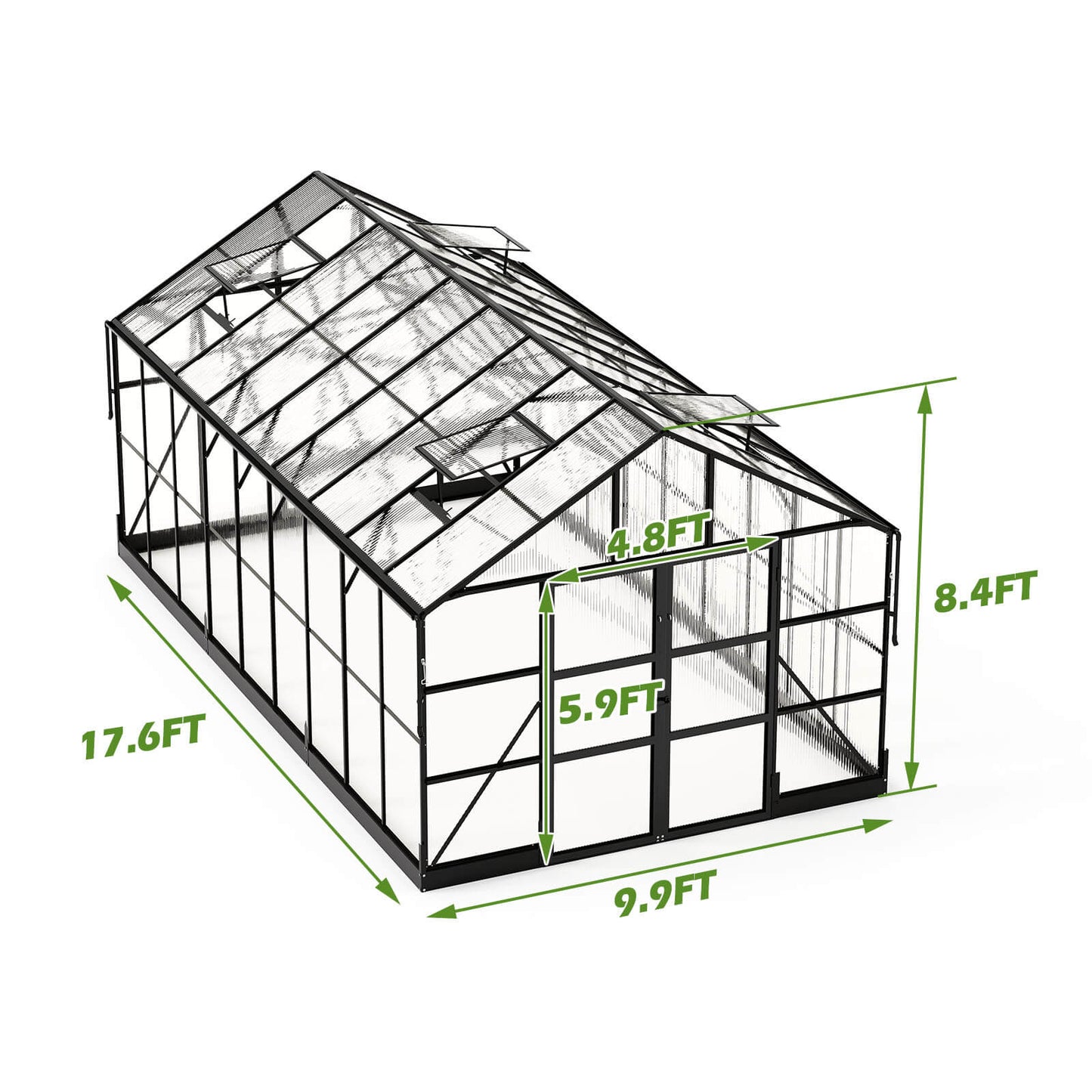 Hulky Greenhouse - AmerlifeOutdoor-Hulky Greenhouse 10x18-YPG206-Amerlife