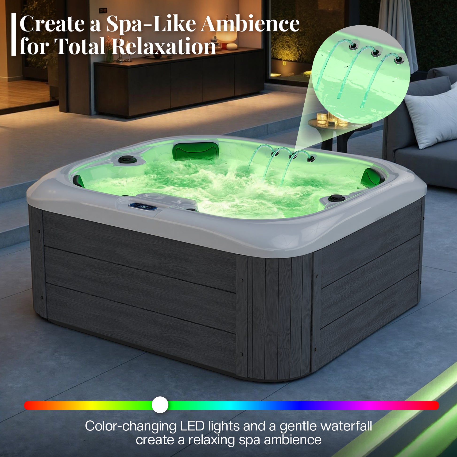 Plug & Play Outdoor Hot Tub Amerlife 4-Person 