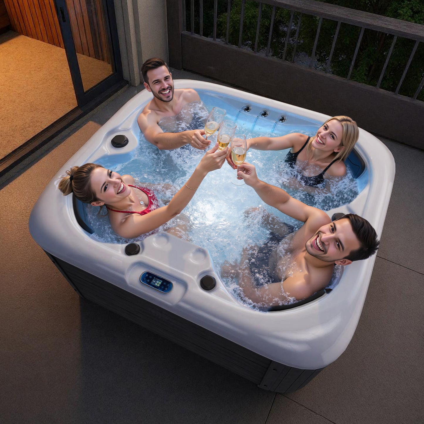 Plug & Play Outdoor Hot Tub Amerlife 4-Person 