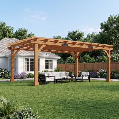 Cedrix Solid Cedar Wood Pergola-12X16