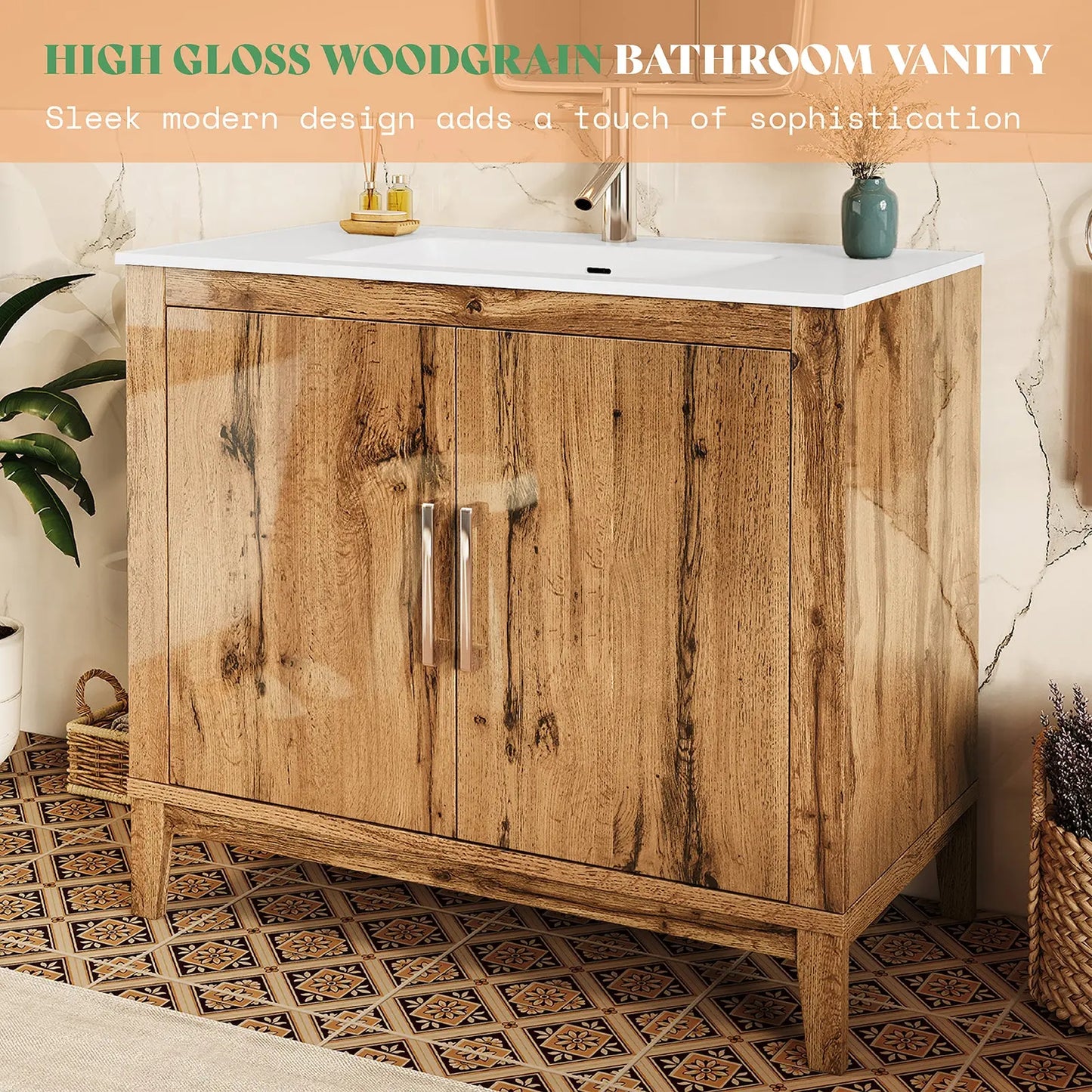 Pacamara Bathroom Vanity 39" - Amerlife