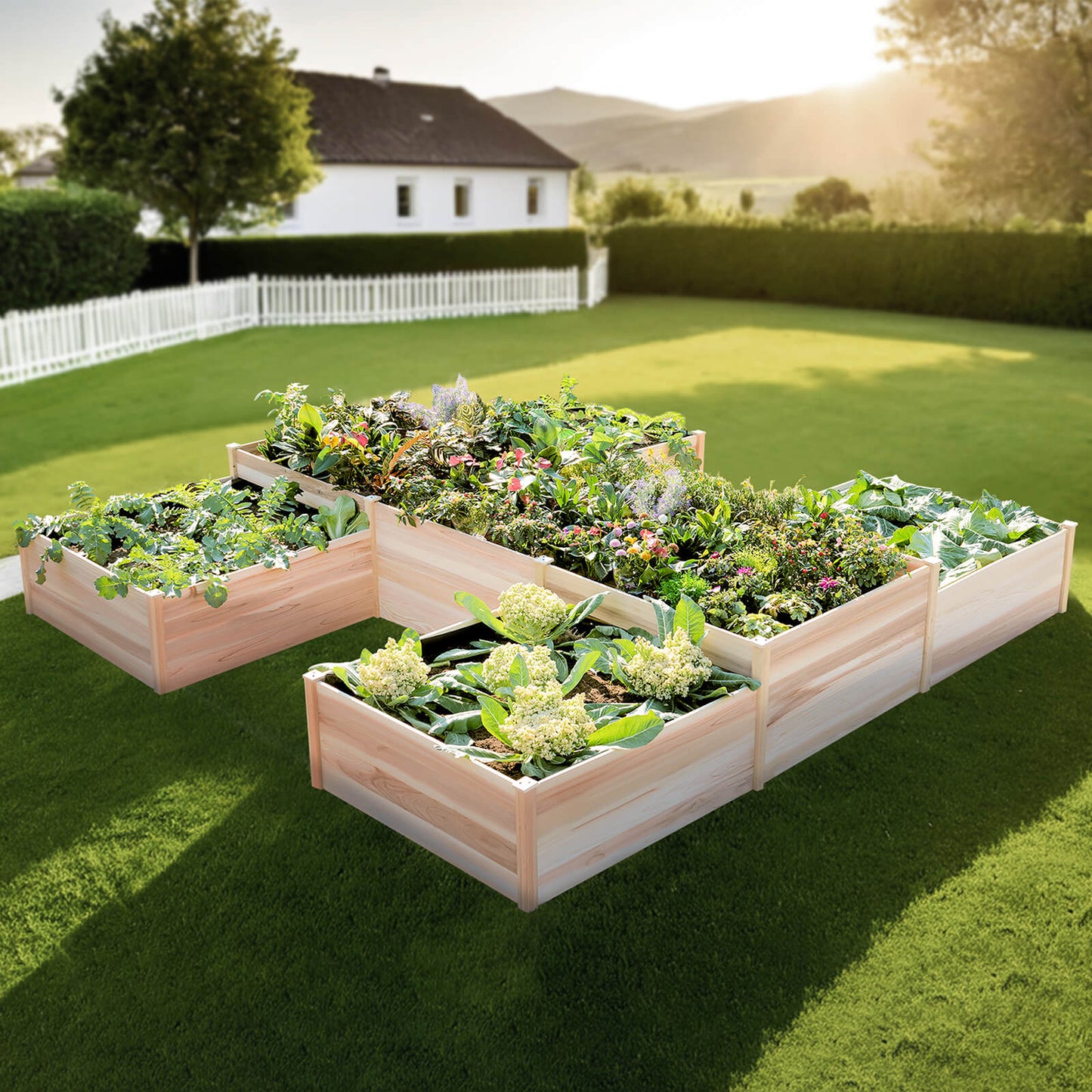 Marigold H-Shaped Raised Bed - Amerlife