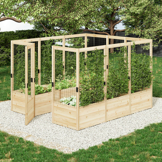 Poppy U-Shaped Fence Raised Bed - 7Grids