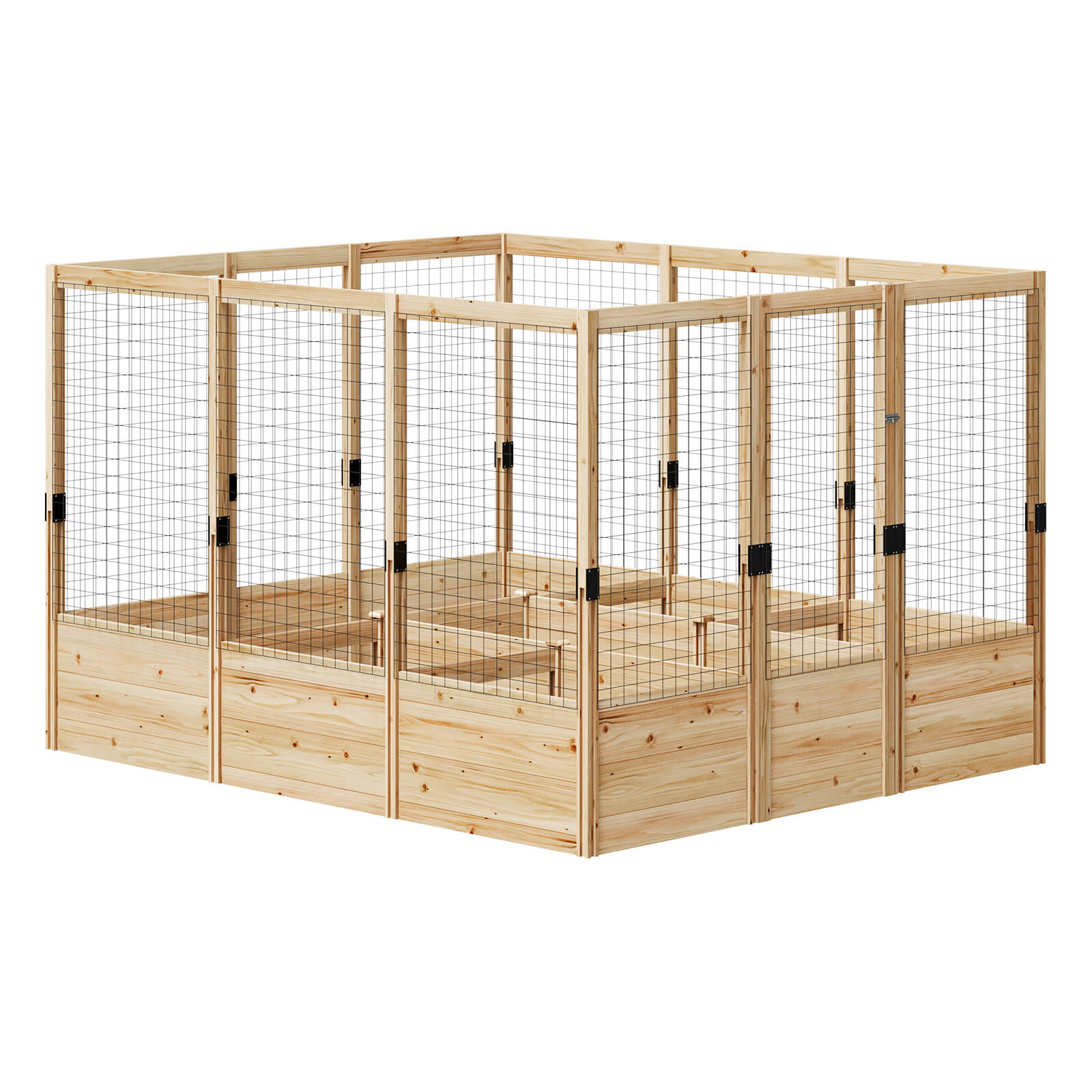 Poppy U-Shaped Fence Raised Bed - 7Grids