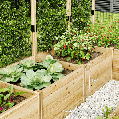 Poppy U-Shaped Fence Raised Bed - 7Grids