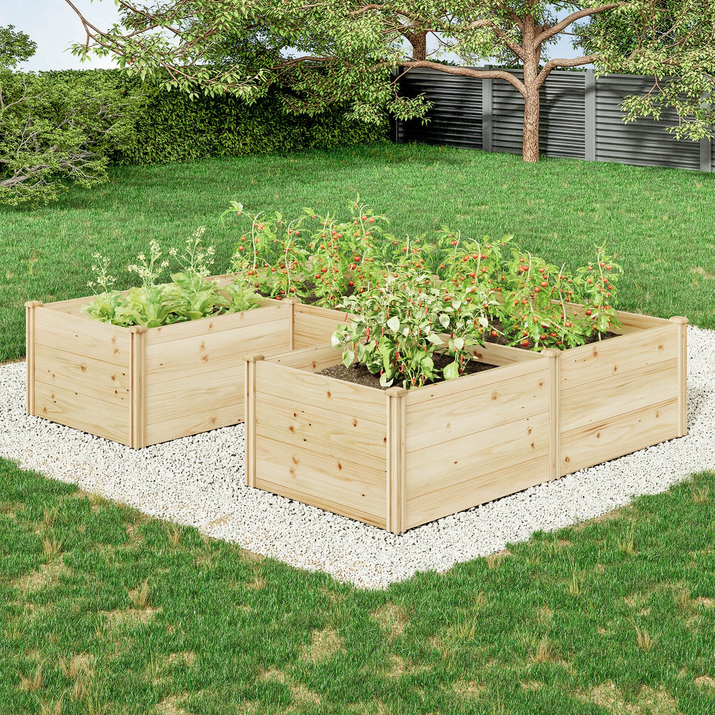 Daisy U-Shaped Raised Bed -7.5x6x1.6FT (5Grids)