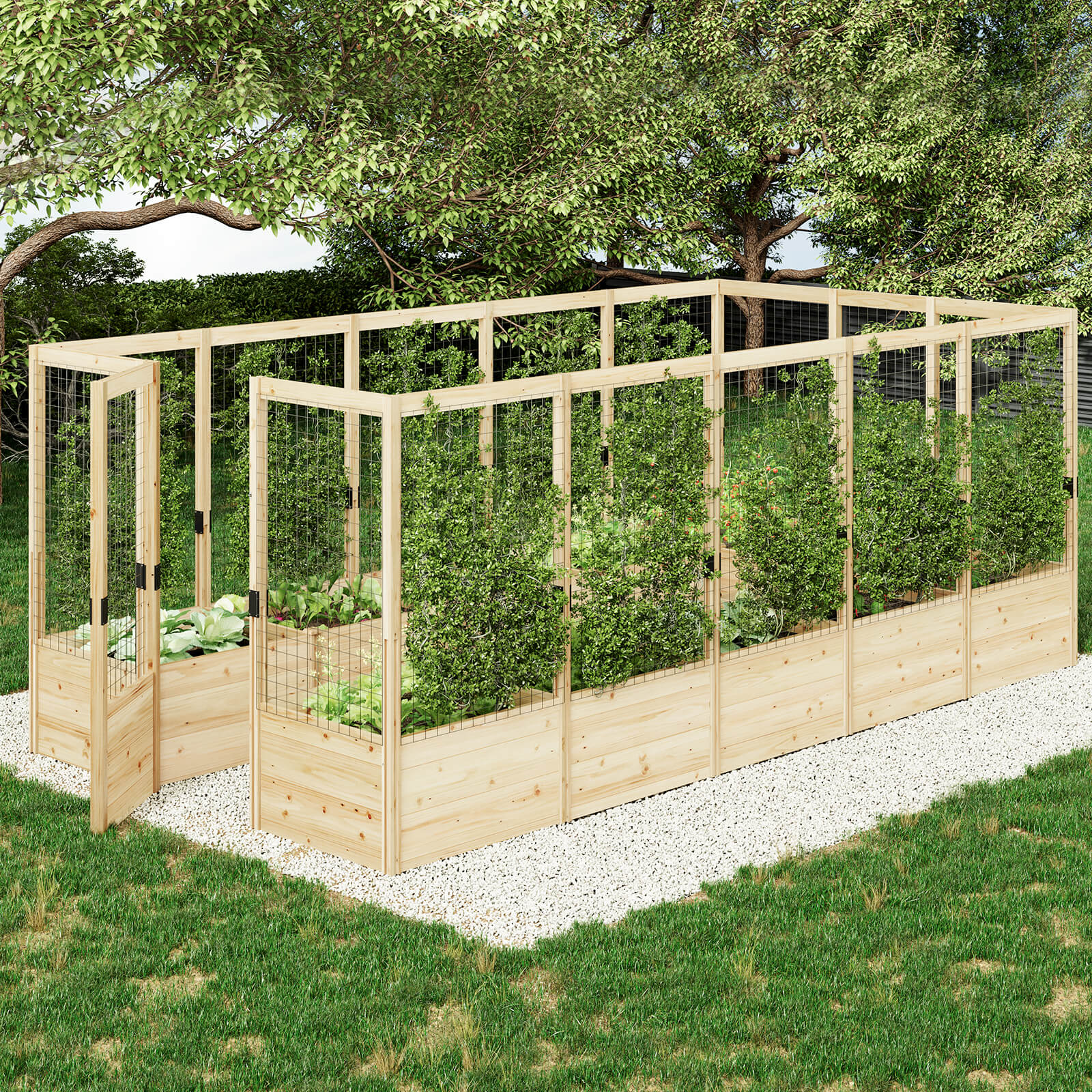 Poppy U-Shaped Fence Raised Bed - 11Grids