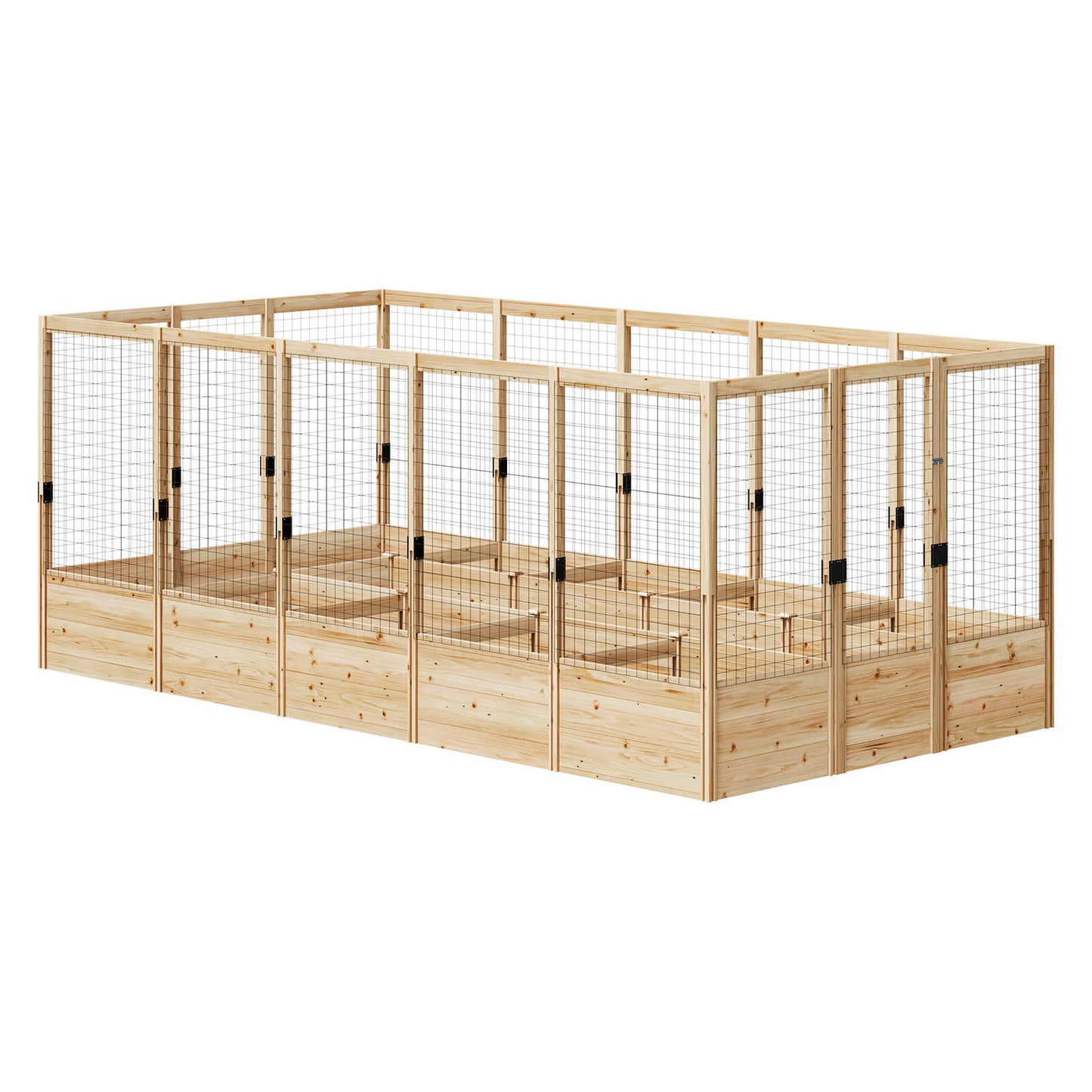 Poppy U-Shaped Fence Raised Bed - 11Grids