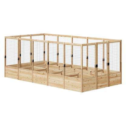 Poppy U-Shaped Fence Raised Bed - 11Grids