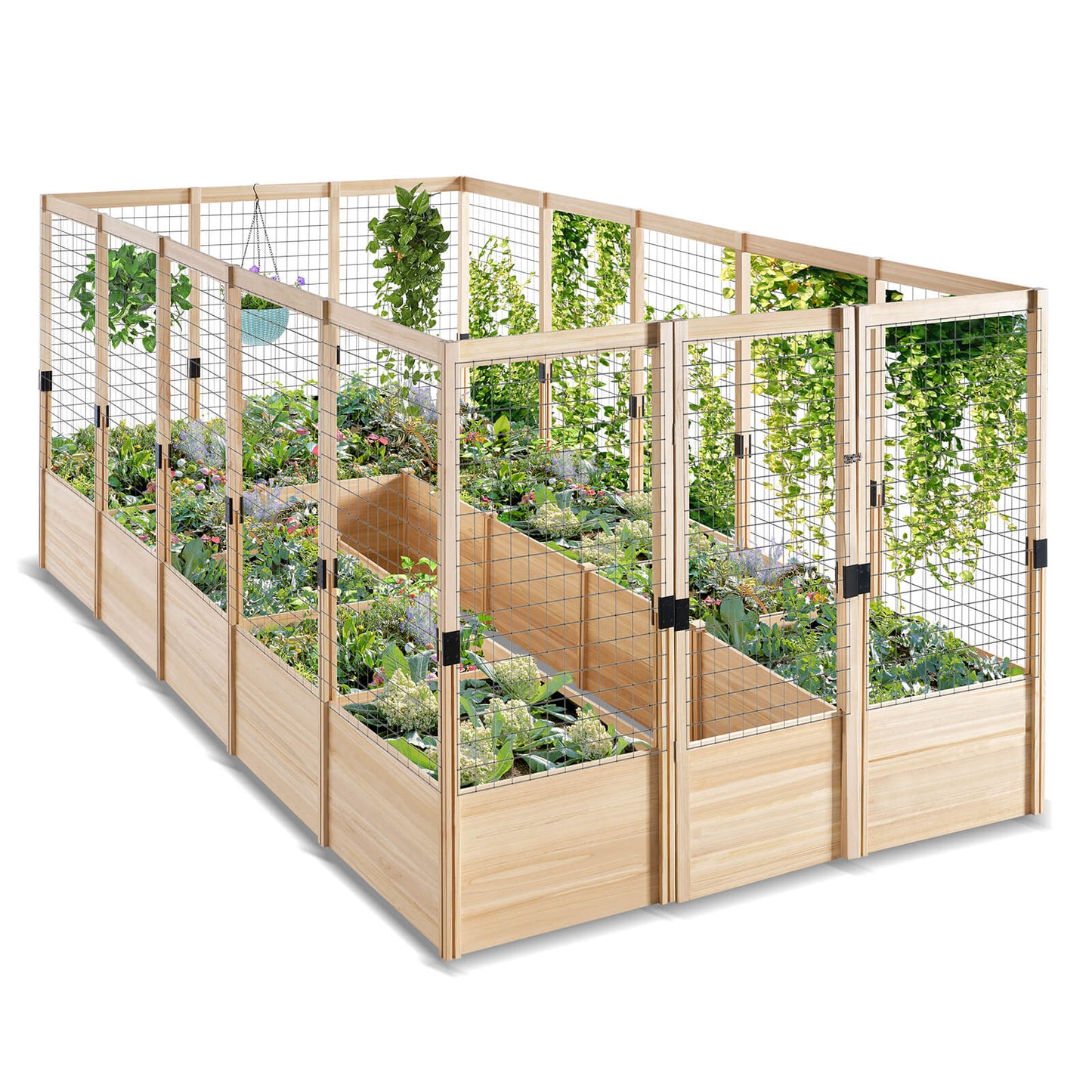 Poppy U-Shaped Fence Raised Bed - 11Grids