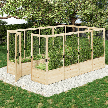 Poppy U-Shaped Fence Raised Bed - 9Grids