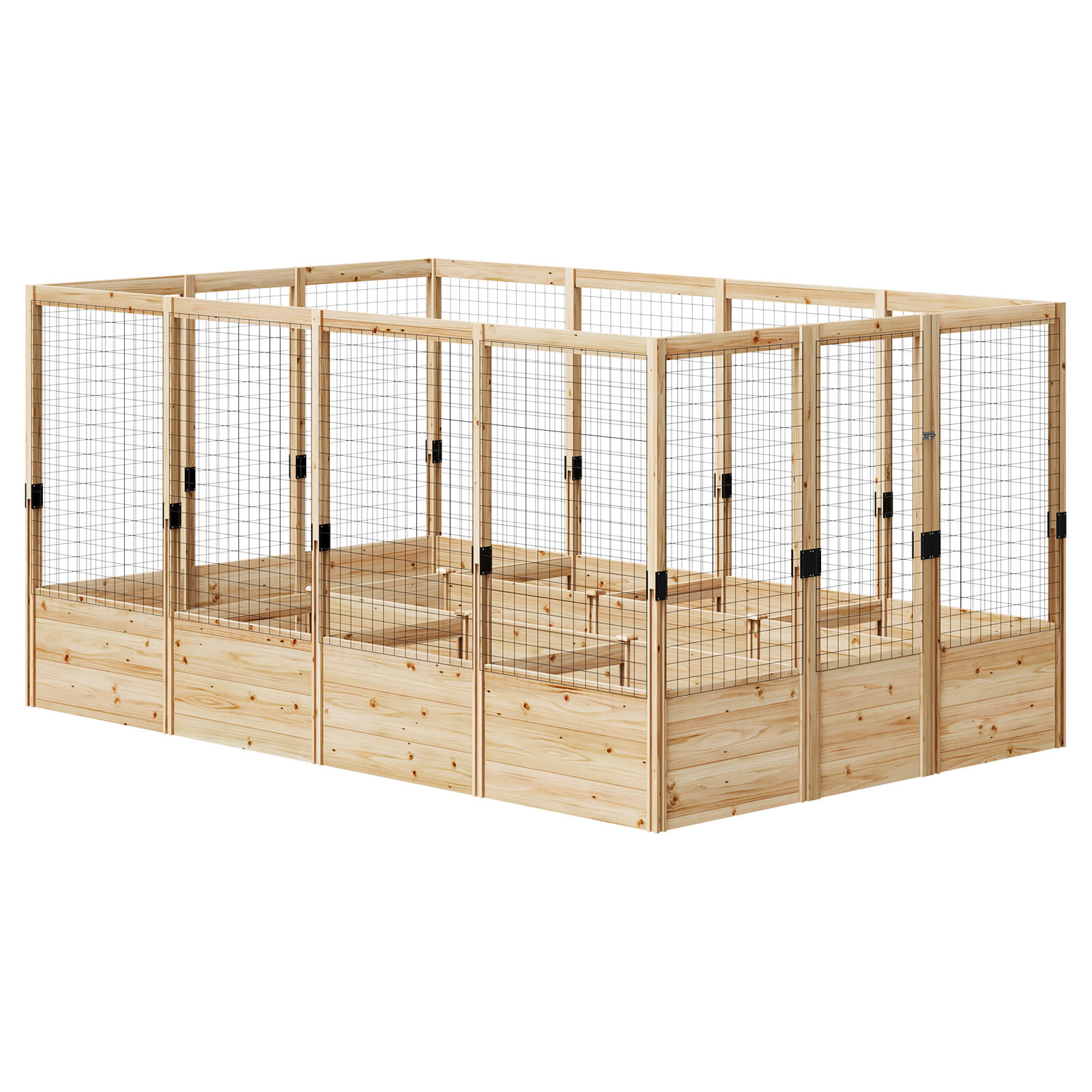 Poppy U-Shaped Fence Raised Bed - 9Grids