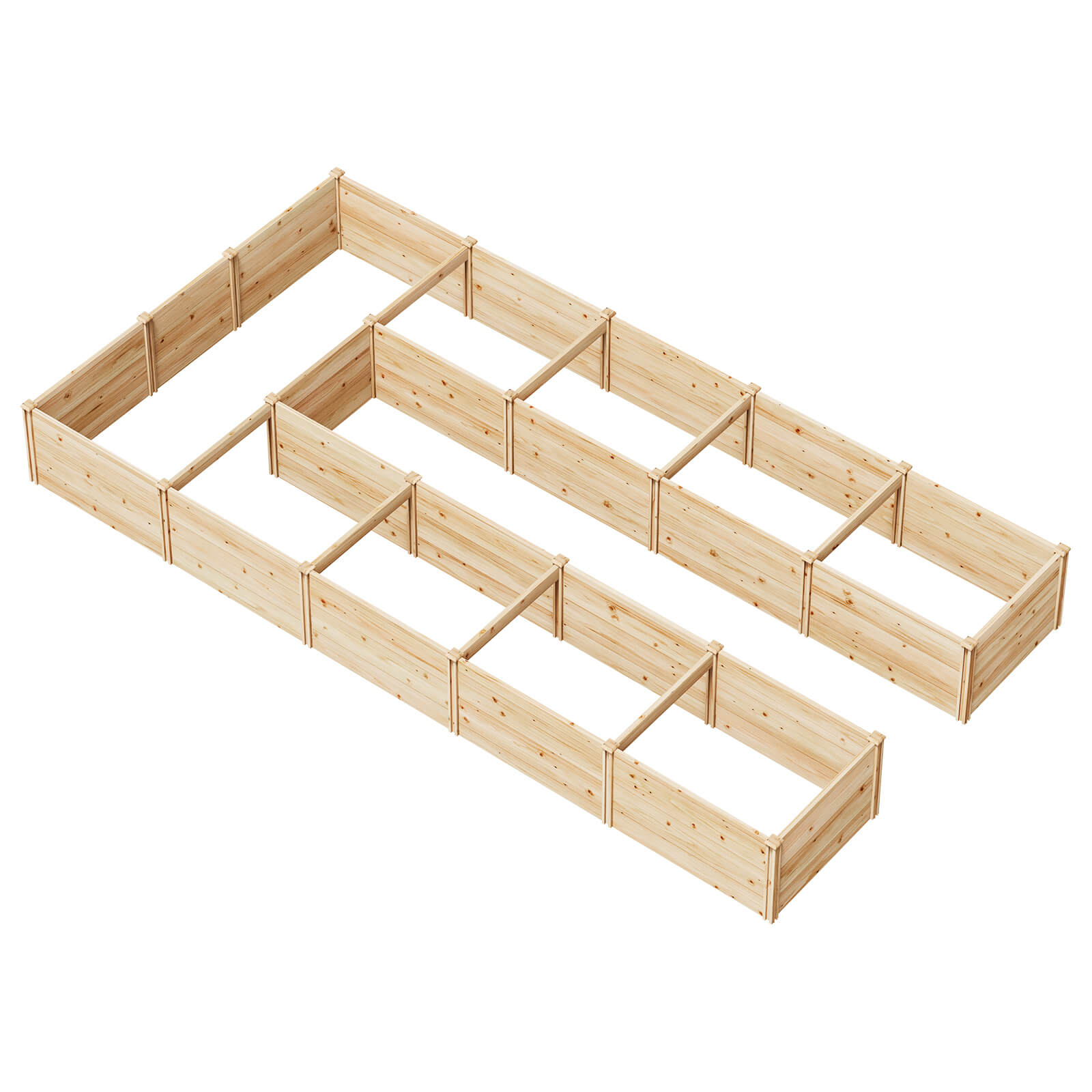 Daisy U-Shaped Raised Bed -7.5x15x1.6FT (11Grids)