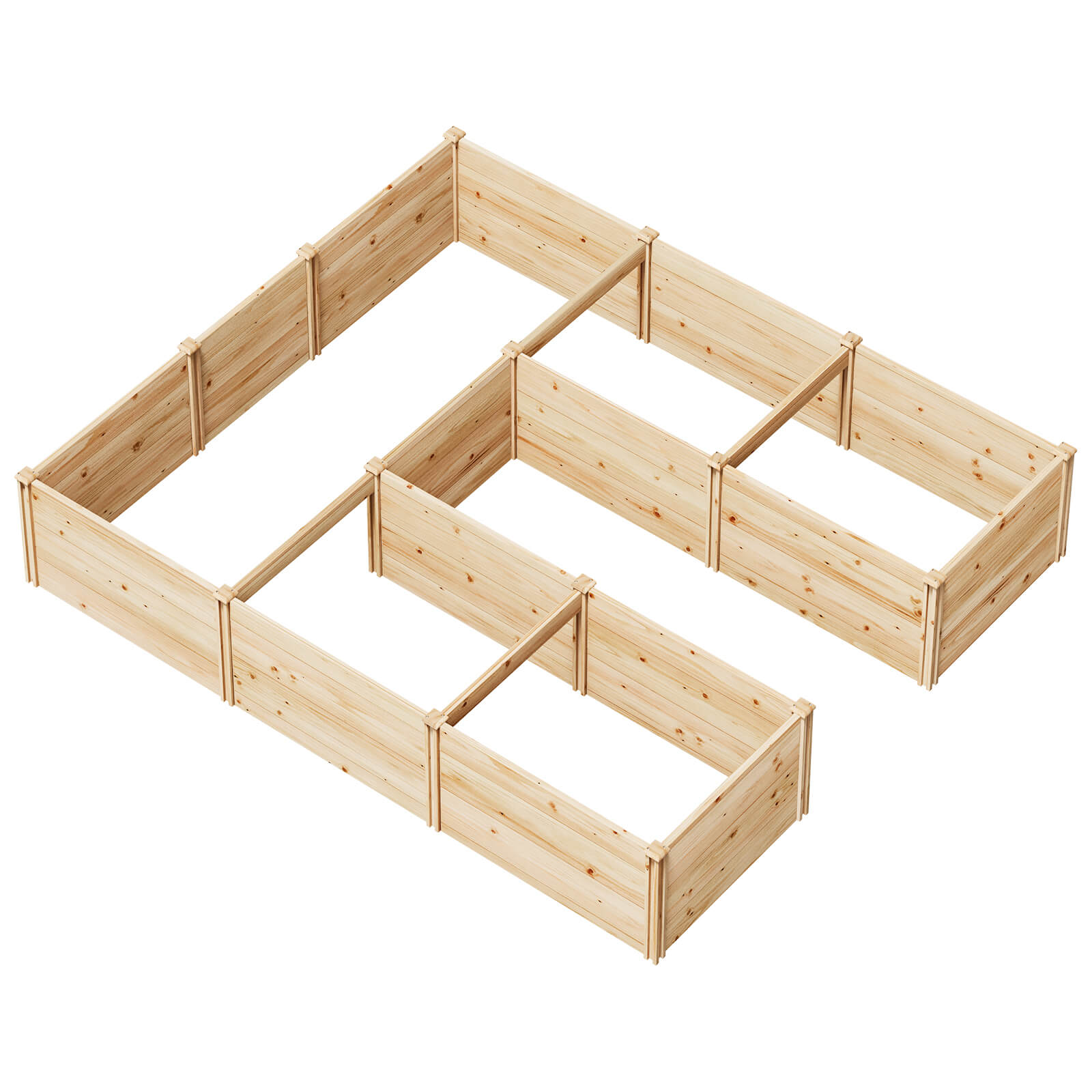 Daisy U-Shaped Raised Bed -7.5x9x1.6FT (7Grids)