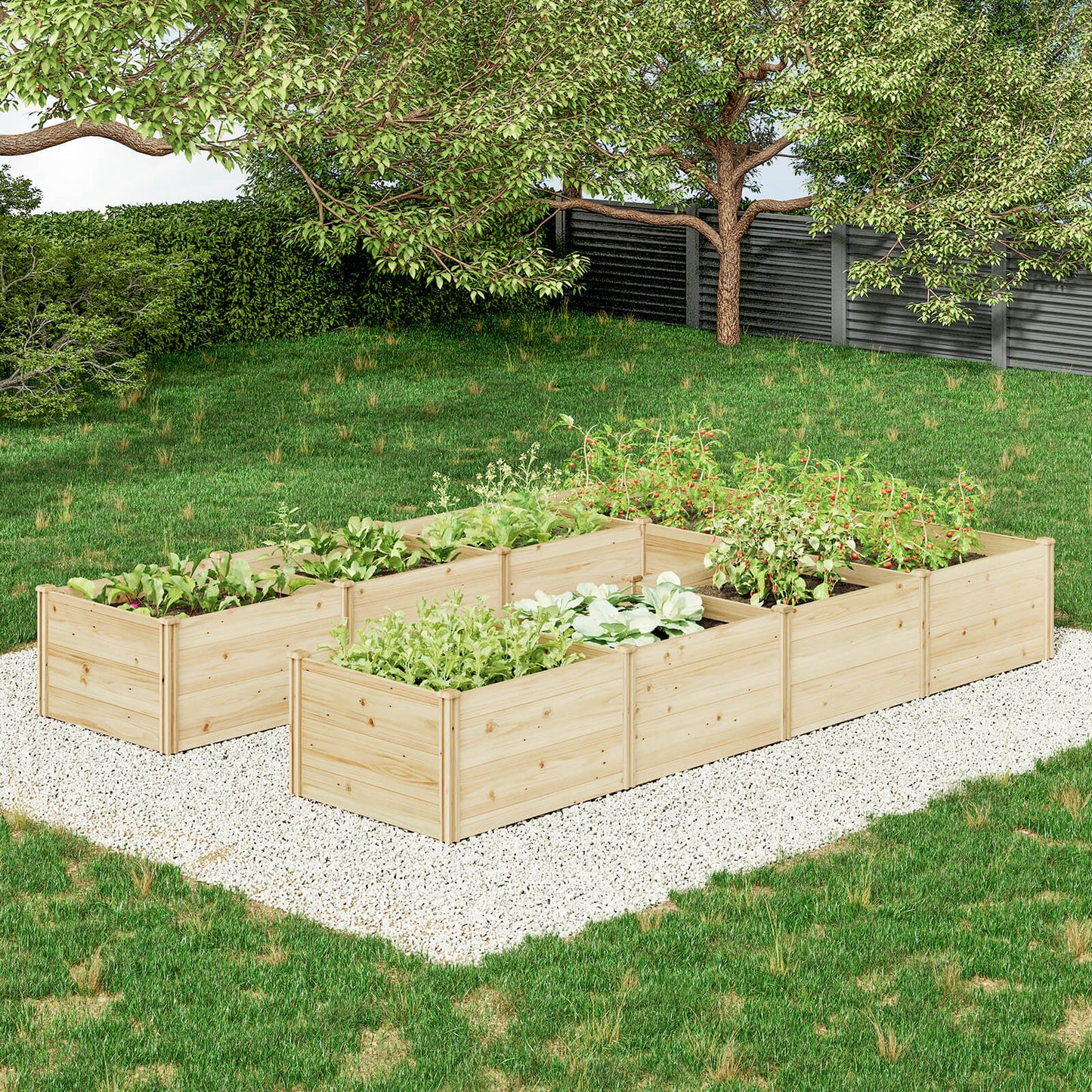 Daisy U-Shaped Raised Bed -7.5x12x1.6FT (9Grids)