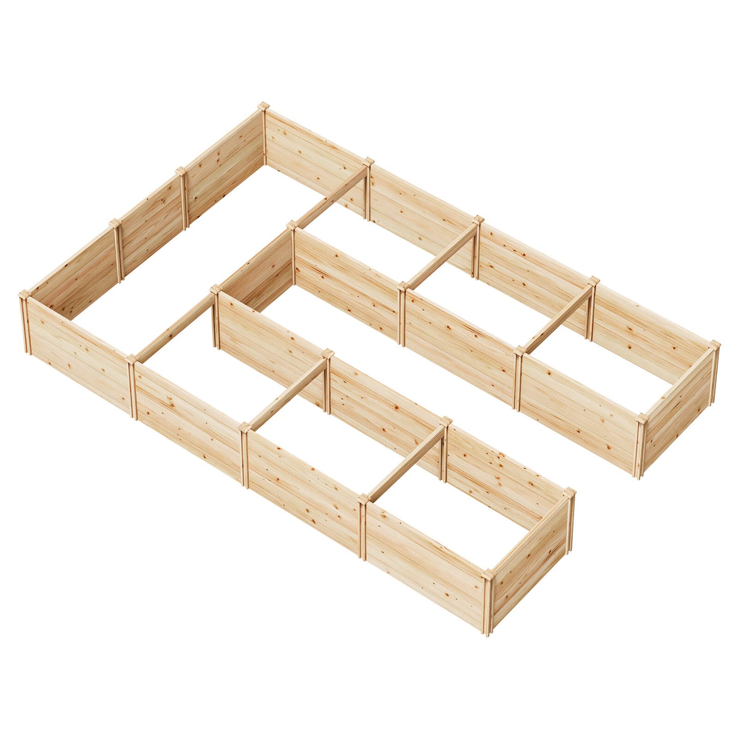 Daisy U-Shaped Raised Bed -7.5x12x1.6FT (9Grids)