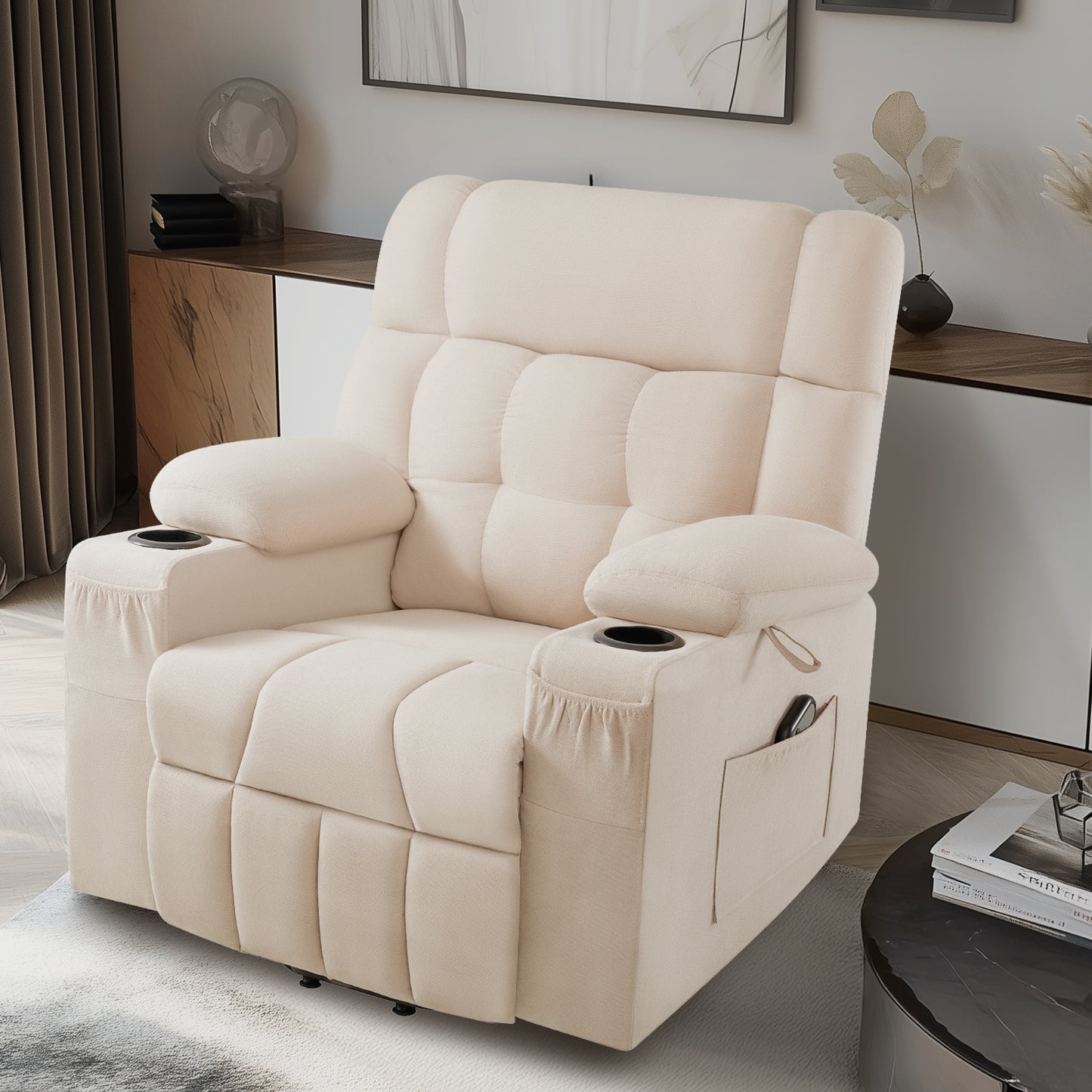 Elva Power Lift Recliner Chairs - Beige