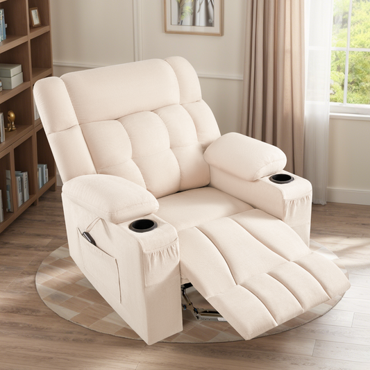 Elva Manual Recliner Chairs - Beige