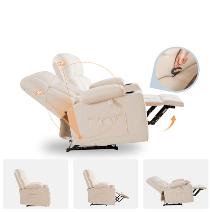 Elva Manual Recliner Chairs - Beige