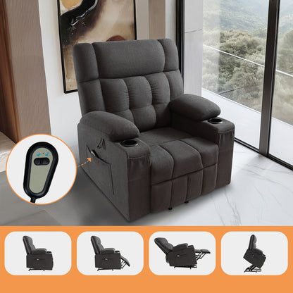 Elva Power Lift Recliner Chairs - Dark Grey