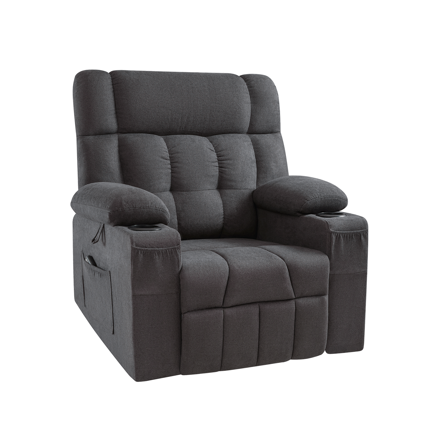 Elva Manual Recliner Chairs - Dark Grey